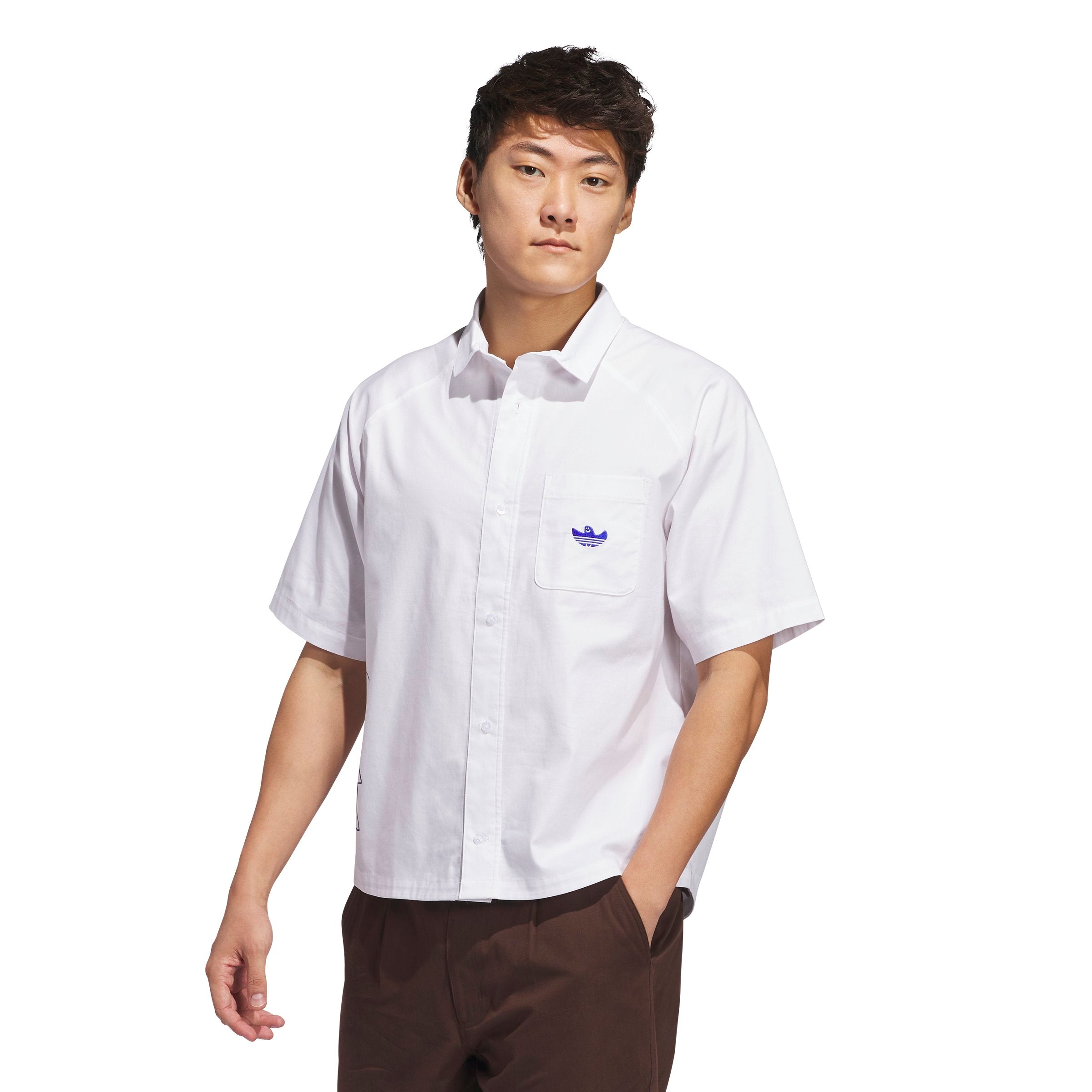 Adidas Shmoofoil Fighter Button-Up Hemd Herren Kurzarm-Hemd Adidas Skateboarding