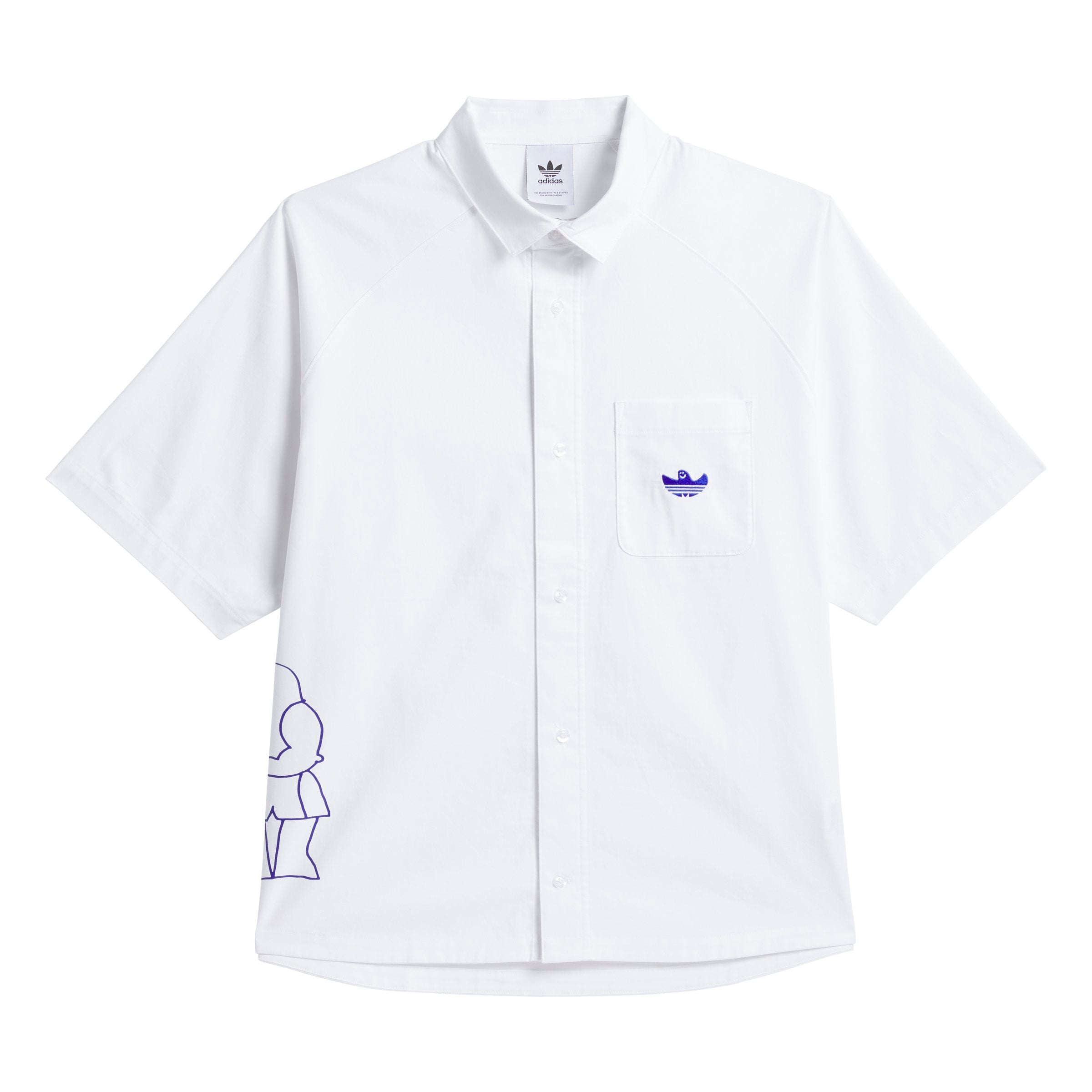 Adidas Shmoofoil Fighter Button-Up Hemd Herren Kurzarm-Hemd Adidas Skateboarding