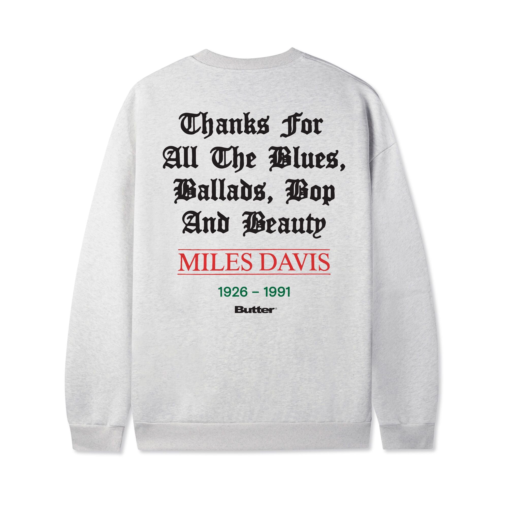 Butter Goods Thanks Crewneck Herren Crewneck Butter Goods
