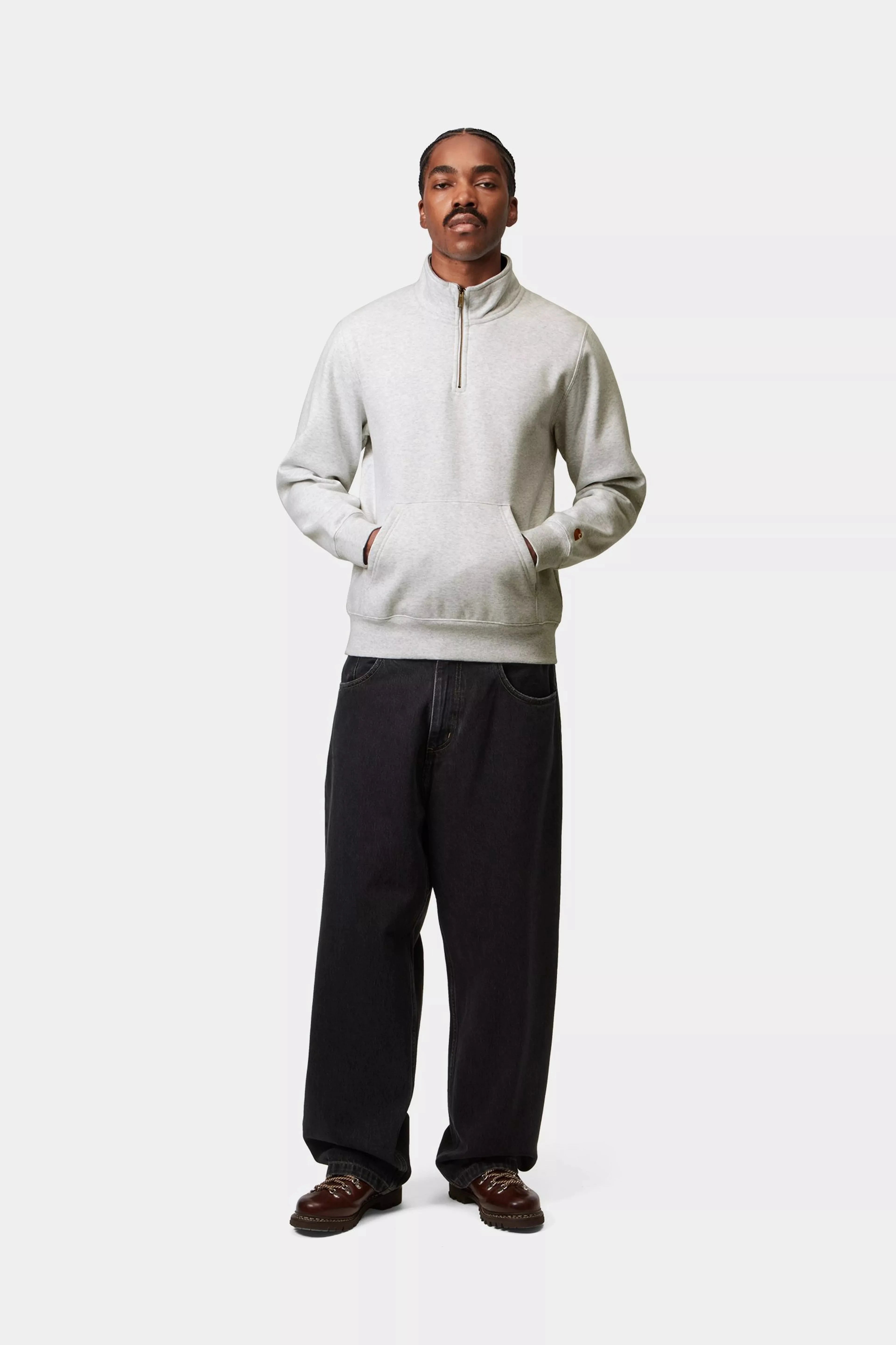 Carhartt WIP Chase Zip-Neck Sweater Herren Zip Neck Sweaters Carhartt WIP