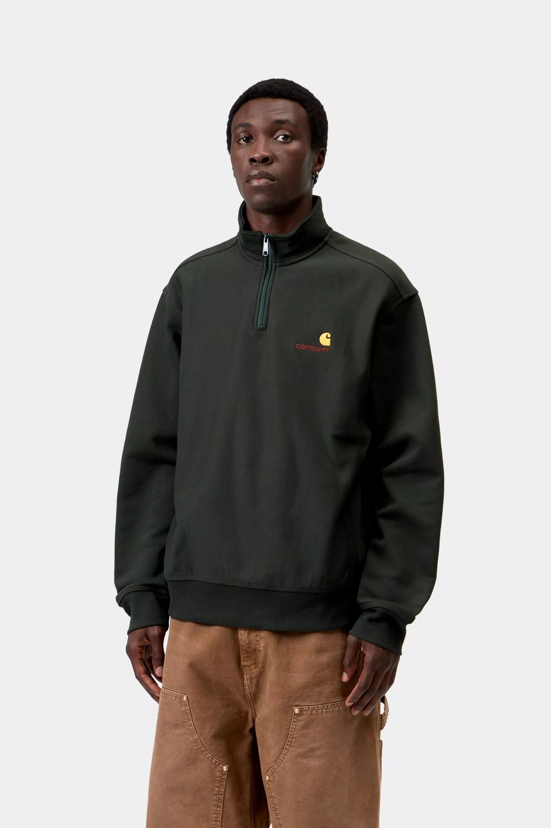 Half Zip American Script Sweat Raven Bild 1