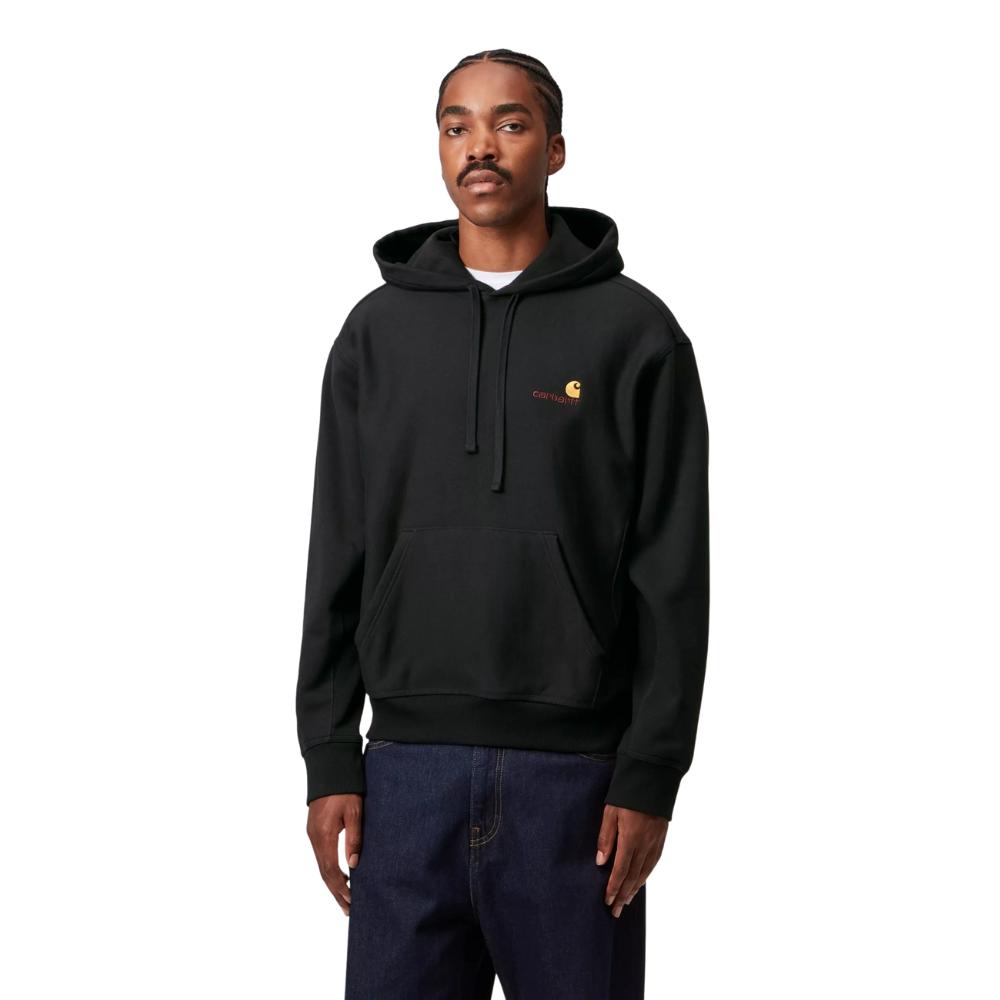 Hooded American Script Sweat Black Bild 5