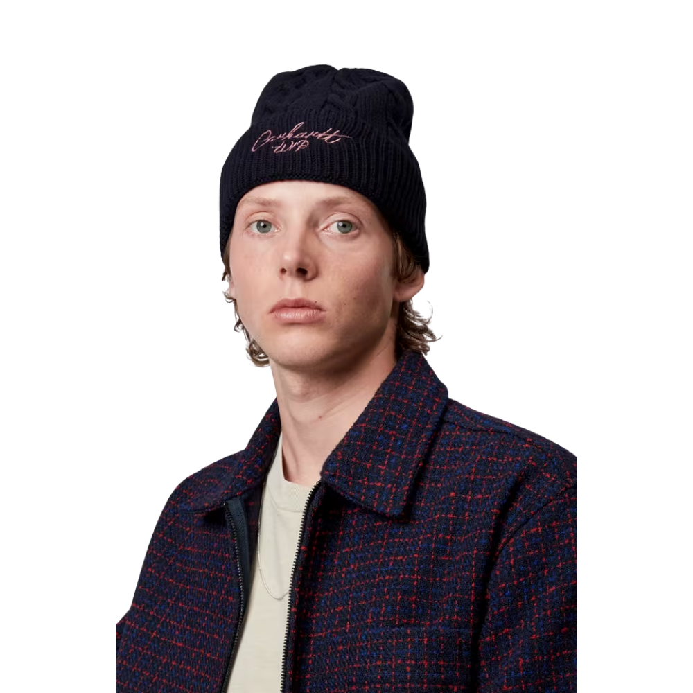 Signature Cable Beanie DeepNight/GlassyPink Bild 3