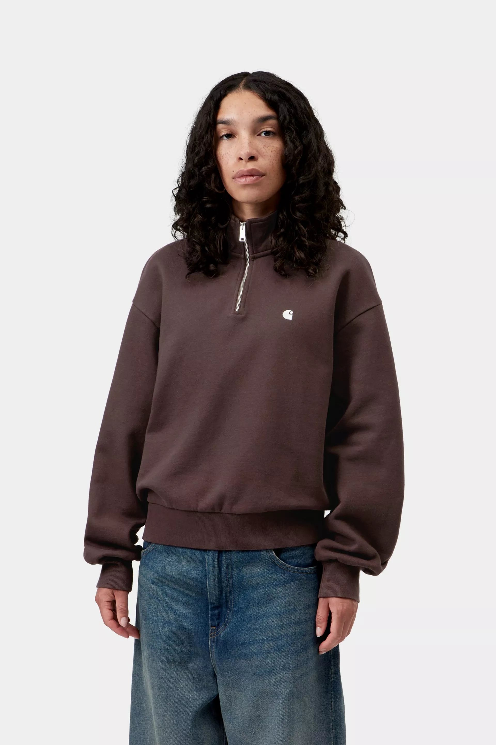W Casey High Neck Sweat Palisander/Silver Bild 1