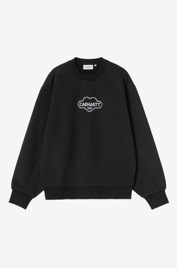 W Cloud Heart Sweat Black/White Bild 1