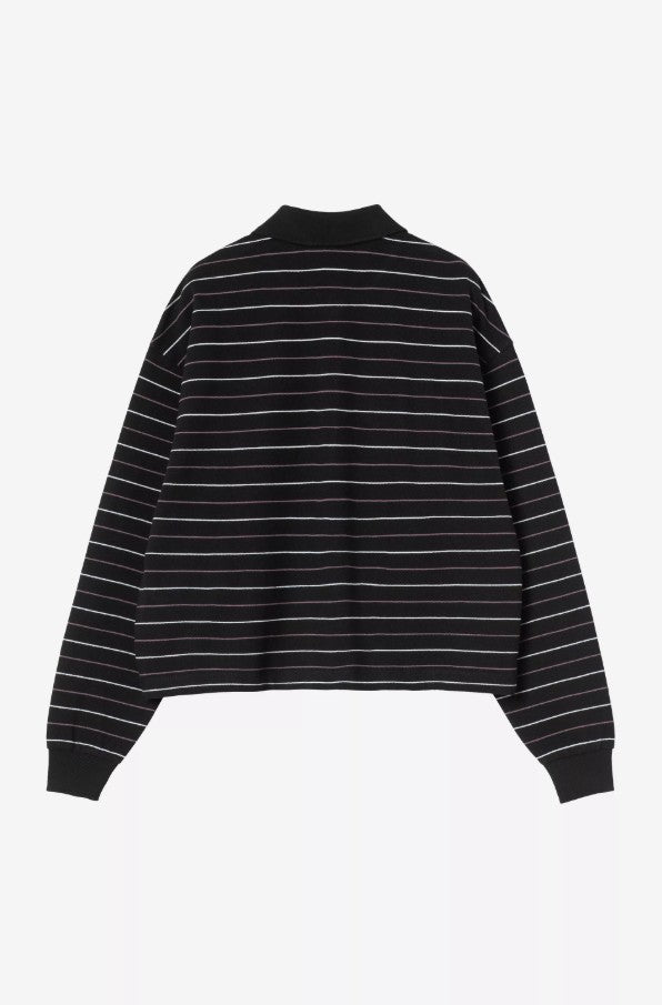 W LS Mabel Polo Mabel Stripe, Black Bild 2