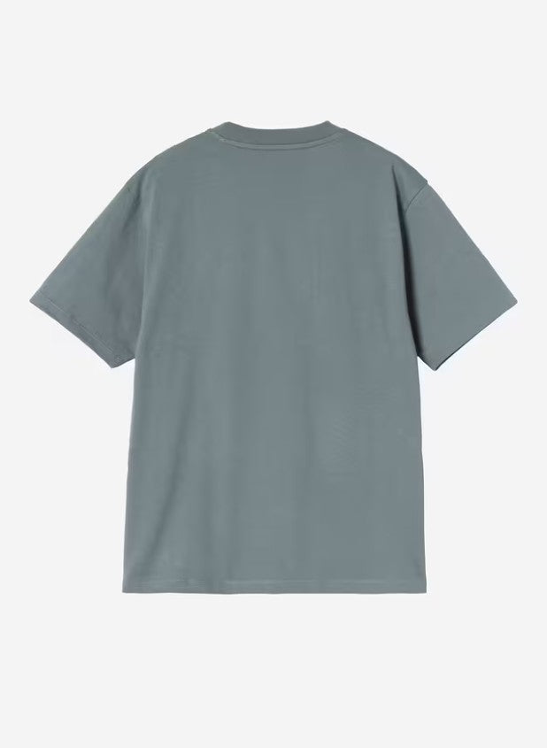 W SS Pocket Heart T-Shirt Cozy Blue/Red Bild 2