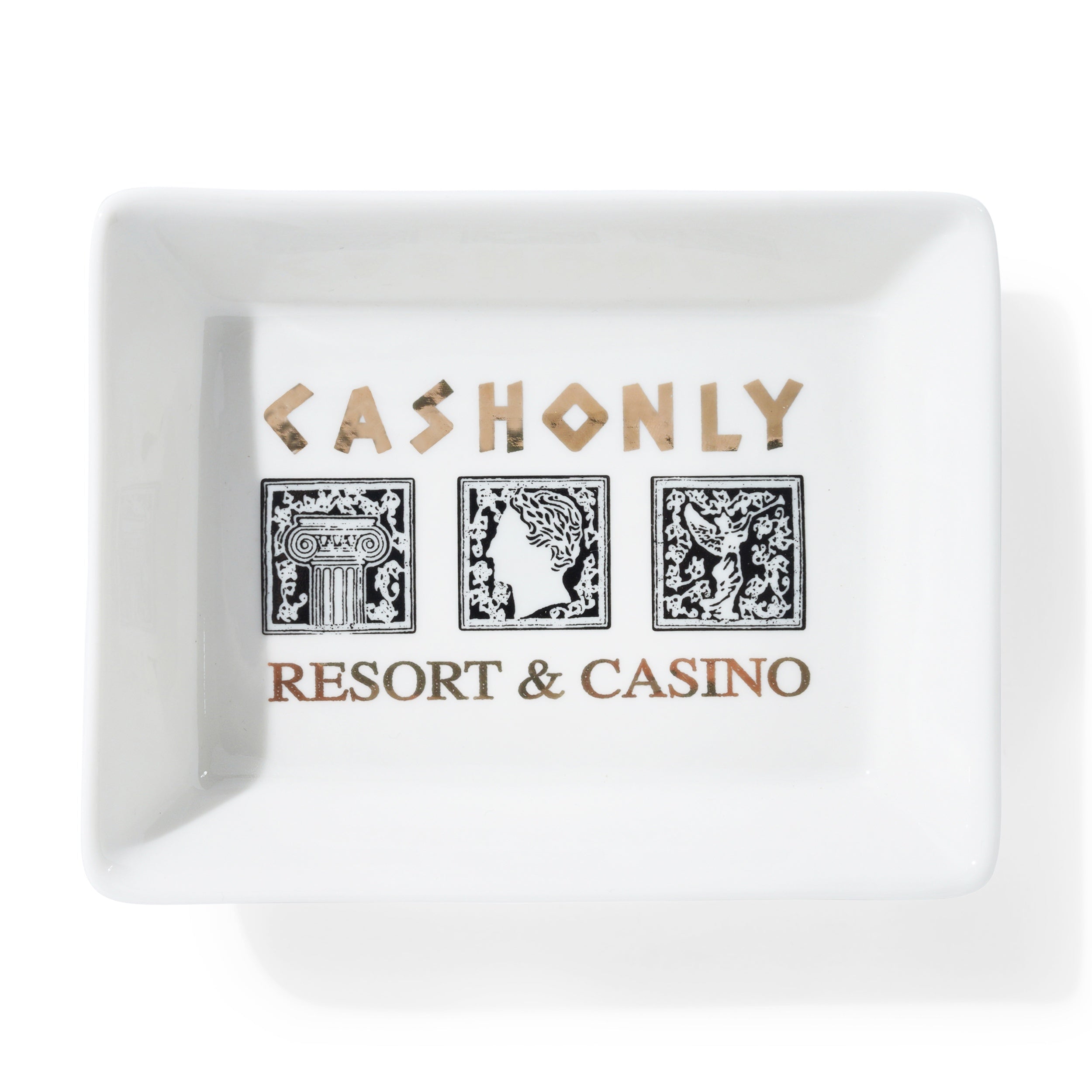 Cash Only High Rollers Ceramic Tray Aschenbecher Cash Only