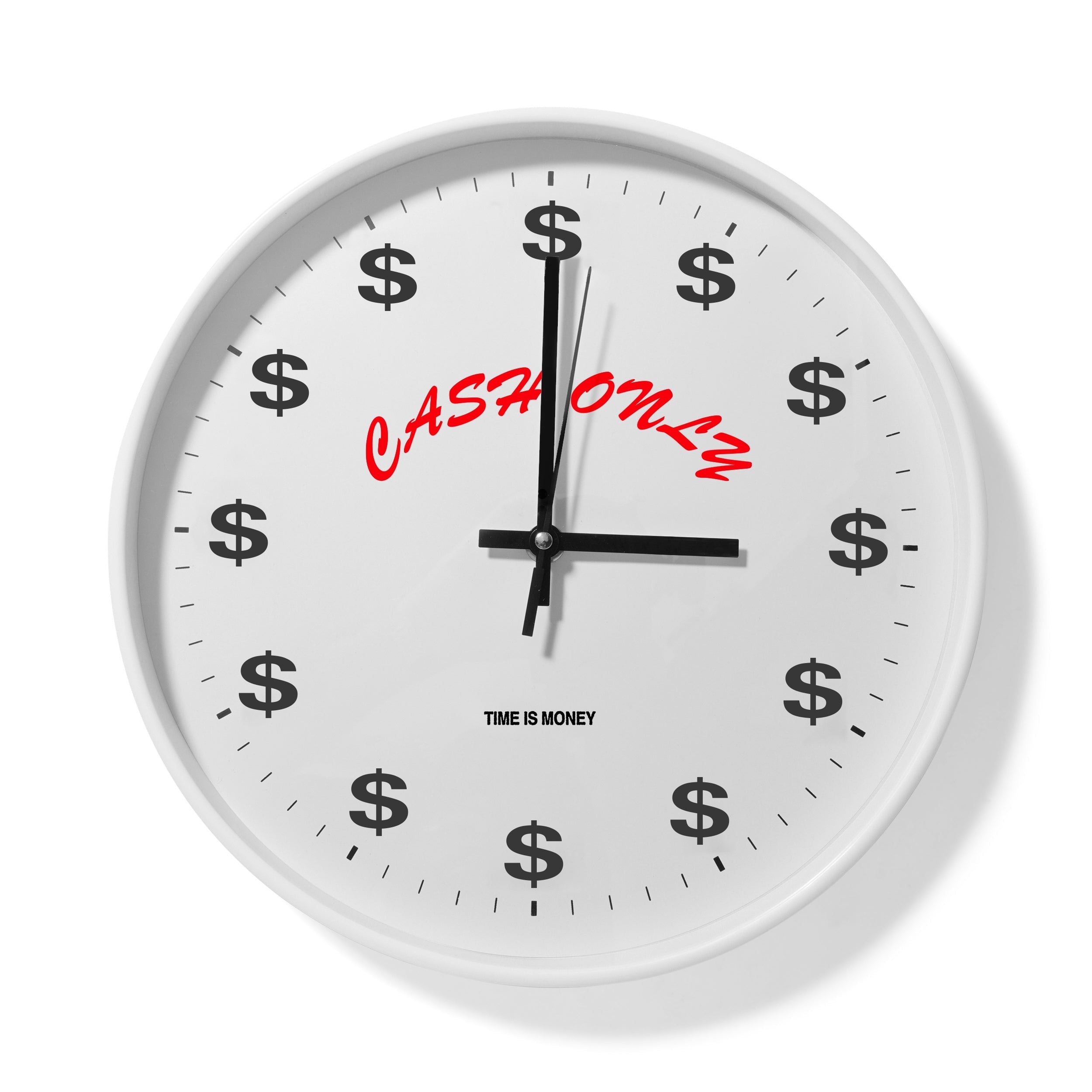 Cash Only Time Is Money Wall Clock Wanduhr Cash Only