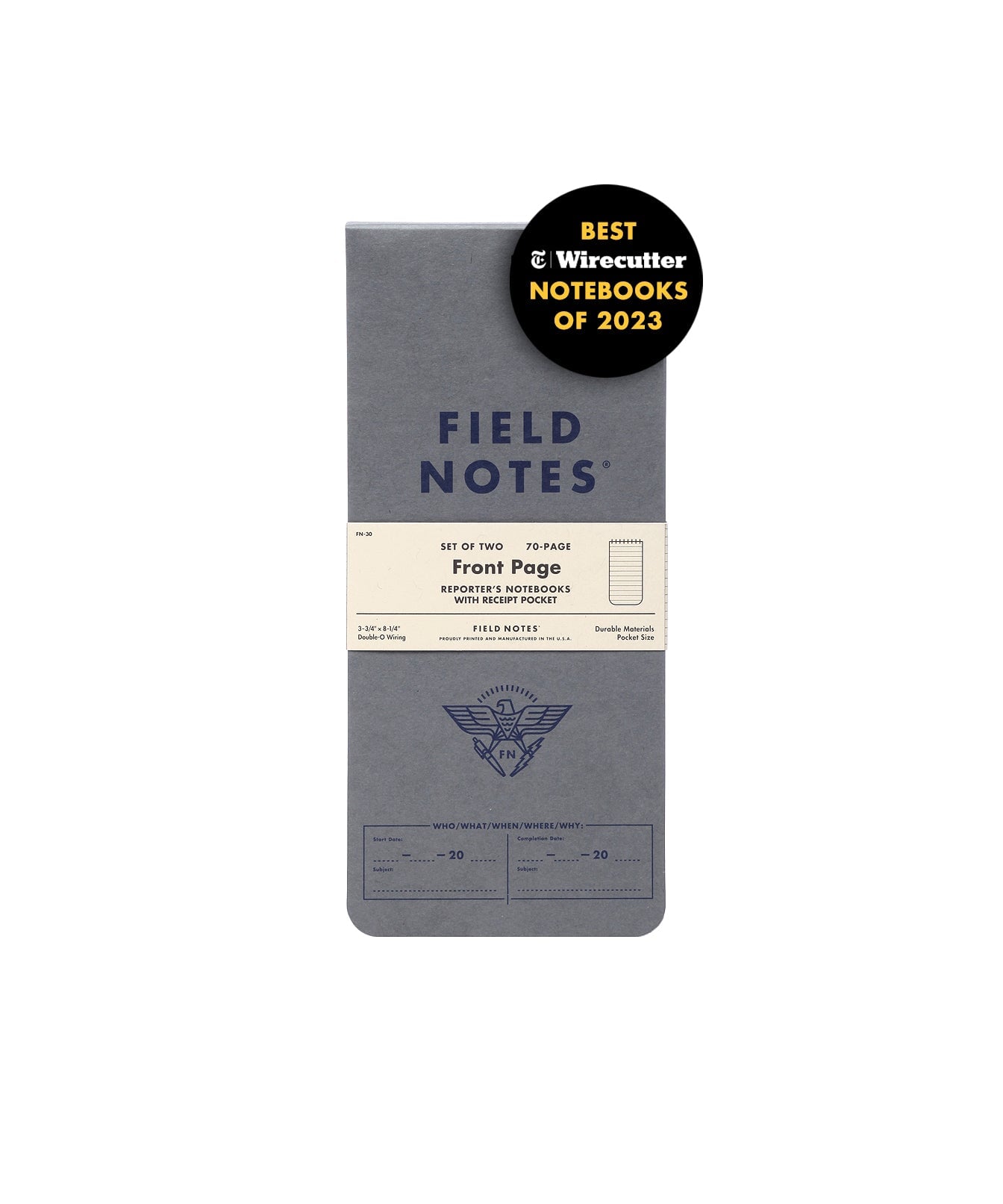 Field Notes Front Page 2-Pack Reporter-Notizheft Notizhefte Field Notes