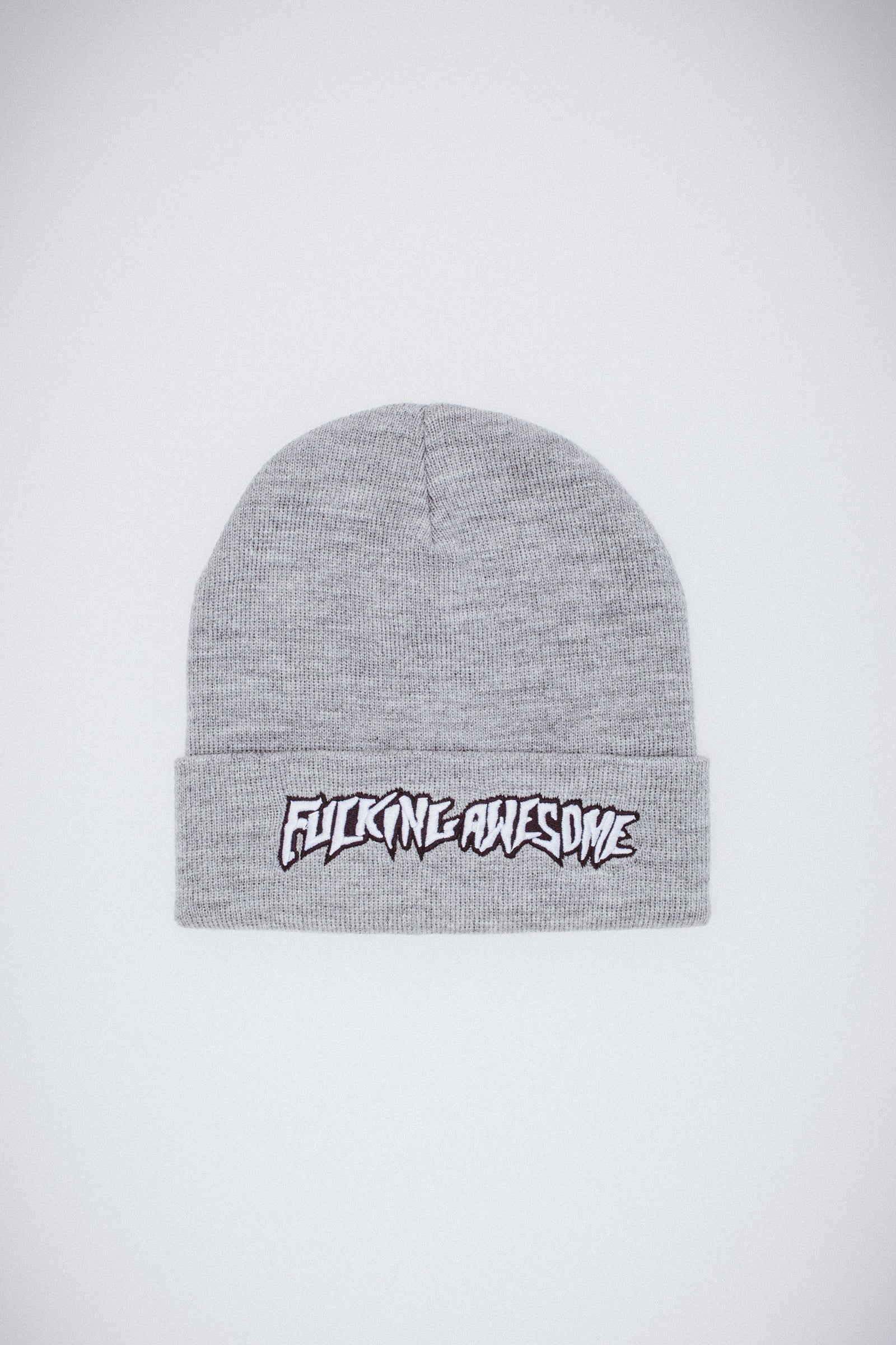 Fucking Awesome Stamp Cuff Mütze Grey Beanie Fucking Awesome
