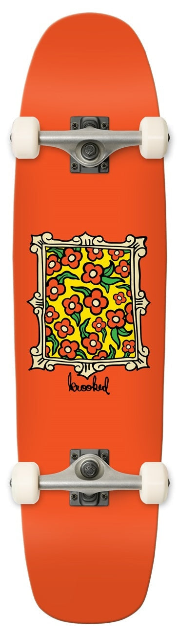 Krooked Mini Frame Flowers Shaped Complete Deck 7.6'' Komplette Skateboards Krooked Skateboards