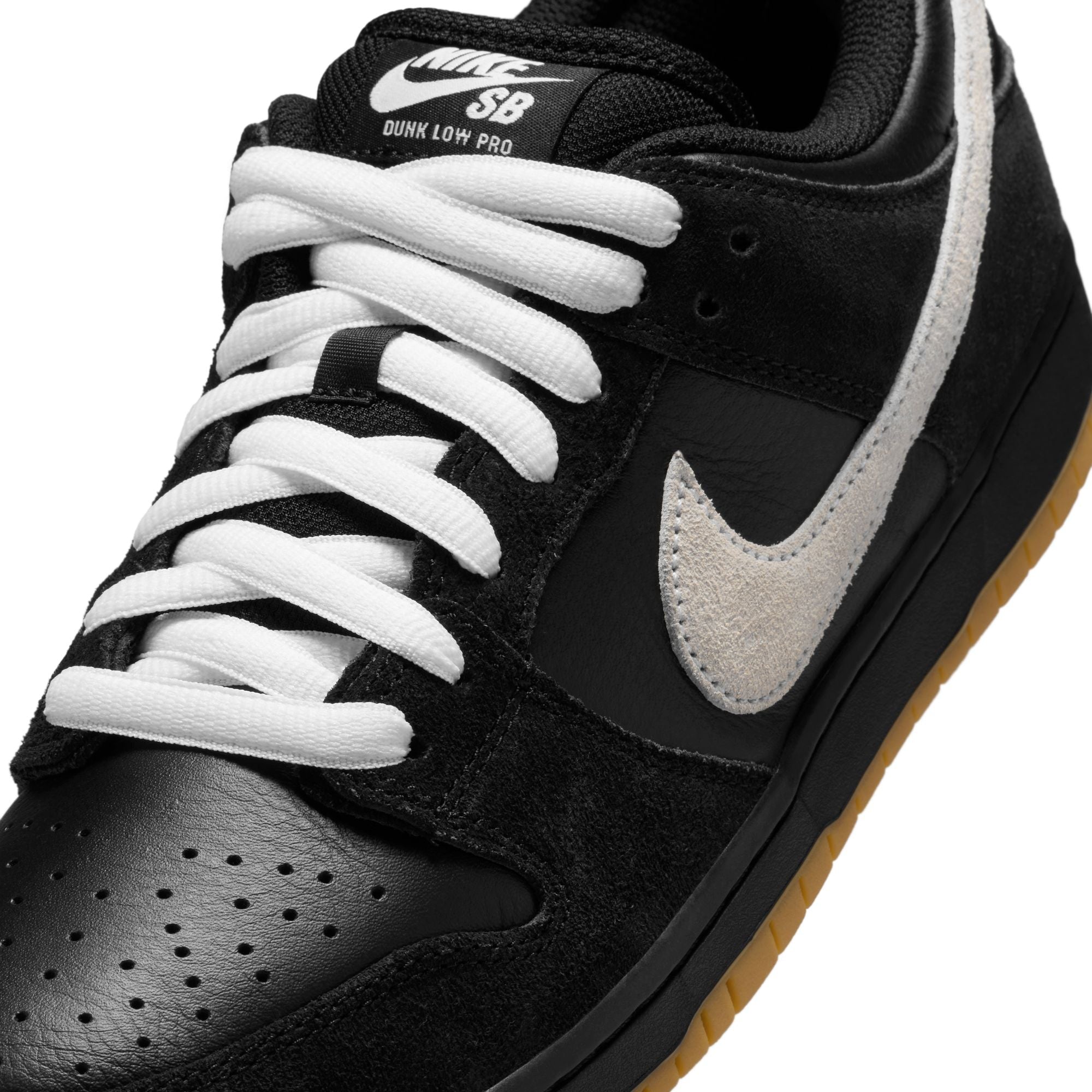 Nike Dunk Low Pro SB Black White Gum 2025 Skate Schuhe Skate-Sneakers Nike Skateboarding