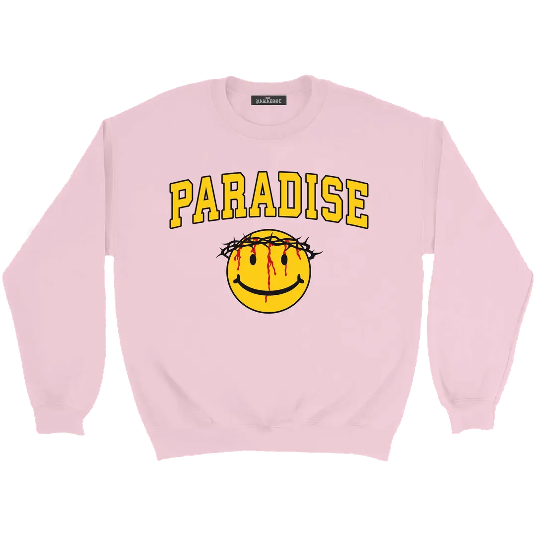 Paradise NYC Smiley Jesus Crew Sweater Herren Sweater Paradise