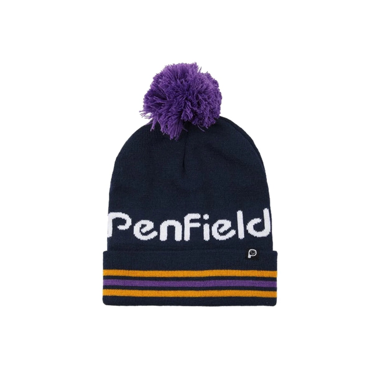 Penfield Intarsia Knit Striped Bobble Beanie Beanie Penfield