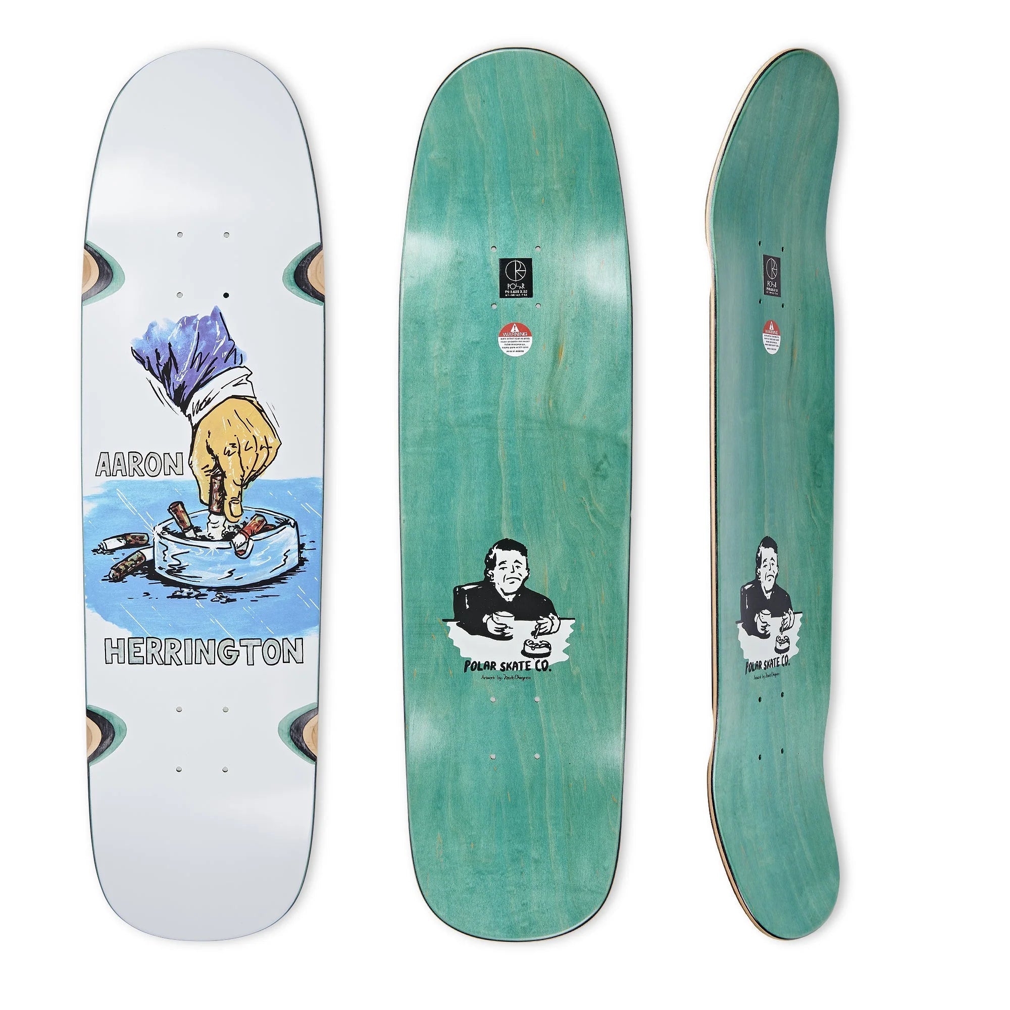 Polar Skate Co. Aaron Herrington - Chain Smoker Deck Wheel Well P9 Shape - 8.625" Decks Polar Skate Co.