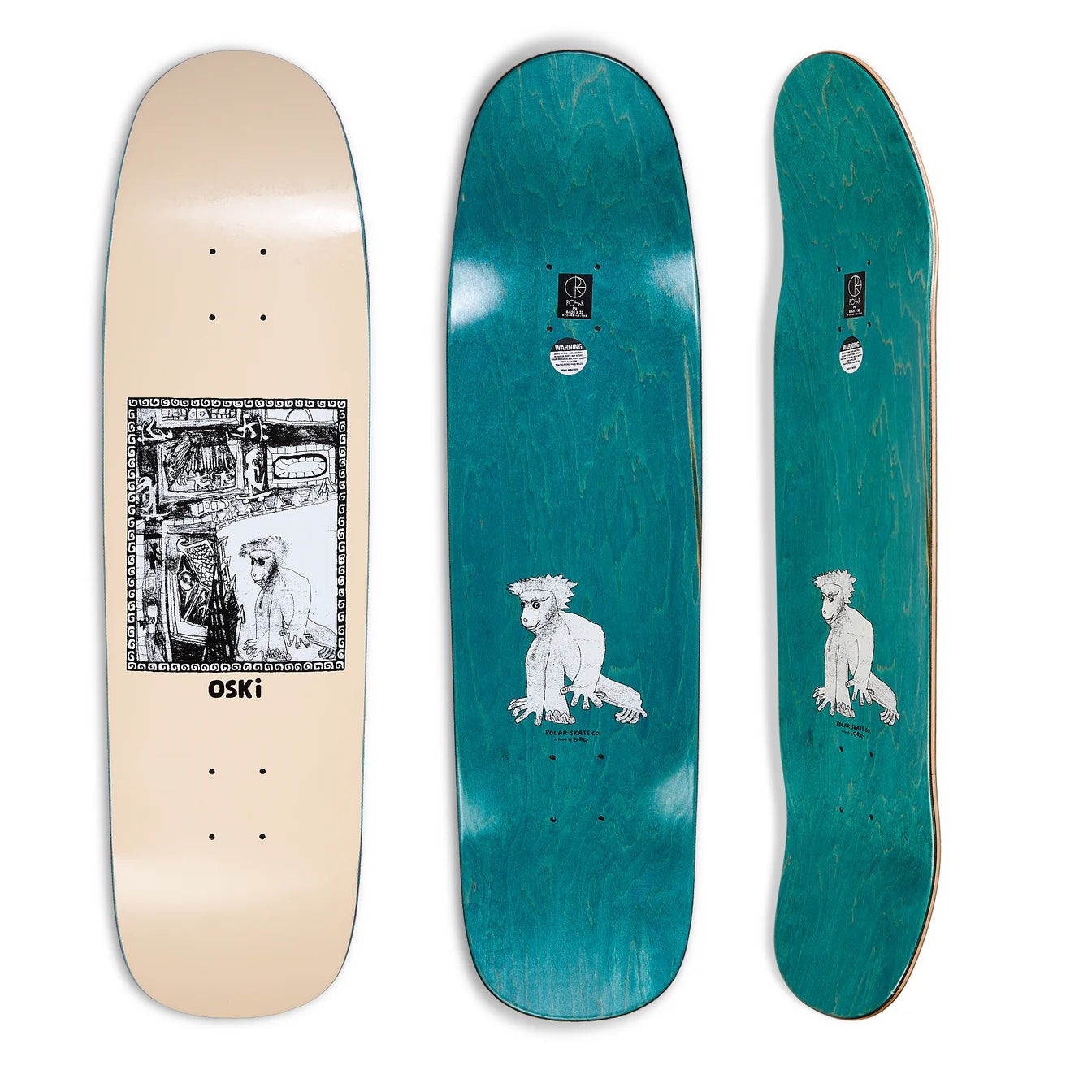Polar Skate Co. Oskar Rozenberg - Gorilla King P9 Deck - 8.625" Decks Polar Skate Co.