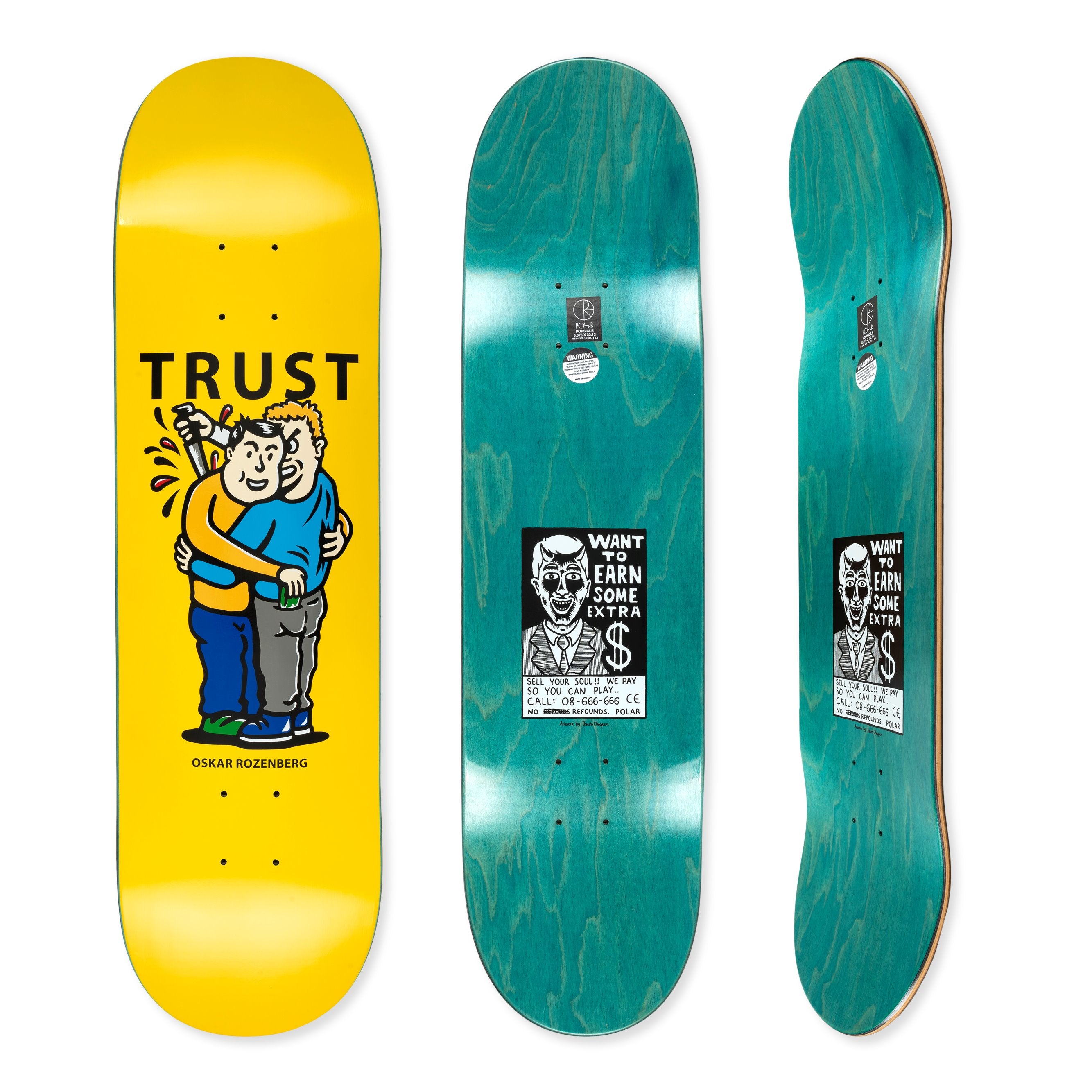 Polar Skate Co. Oskar Rozenberg -Trust - 8.375" Decks Polar Skate Co.