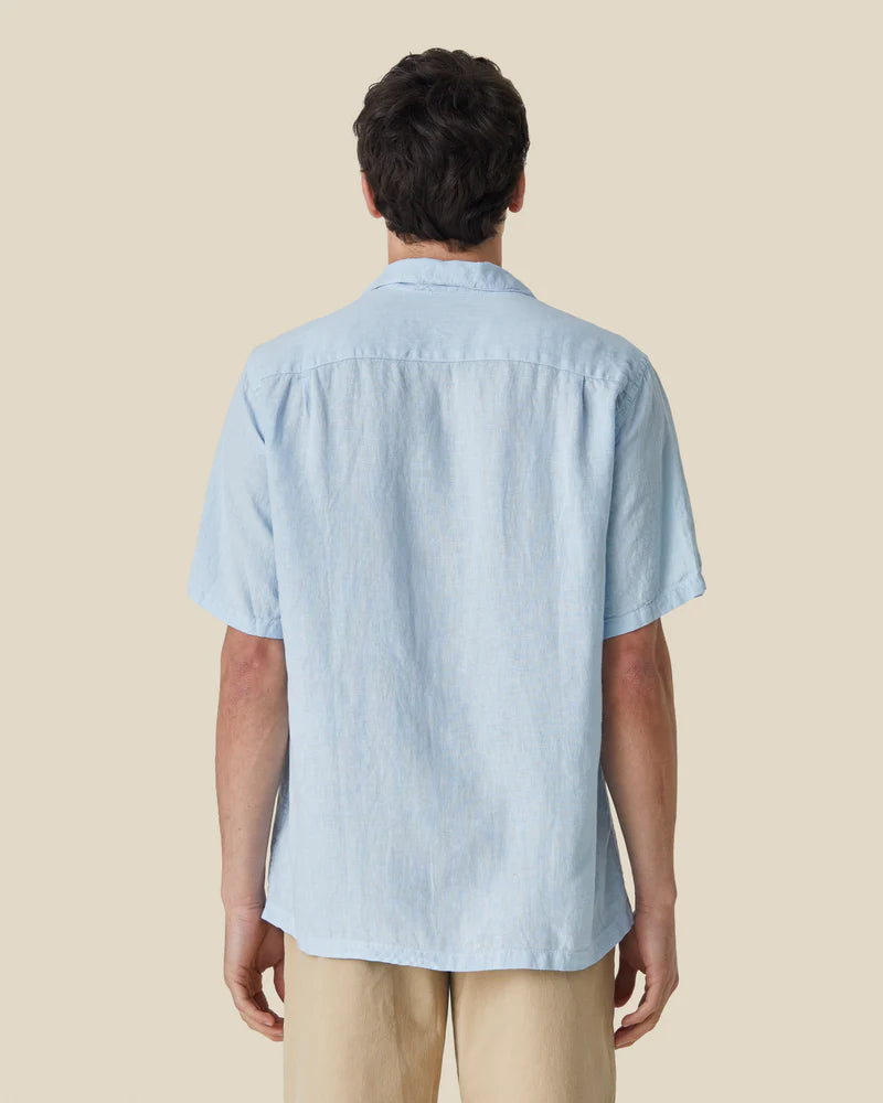 Portuguese Flannel Linen Camp Collar Hemd Herren Kurzarm-Hemd Portuguese Flannel