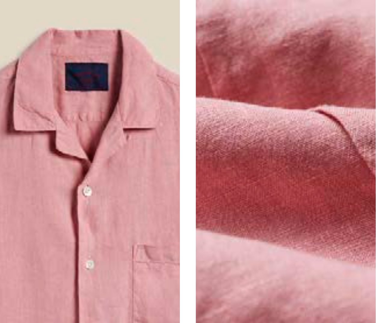 Portuguese Flannel LINEN CAMP COLLAR Hemd Herren Kurzarm-Hemd Portuguese Flannel