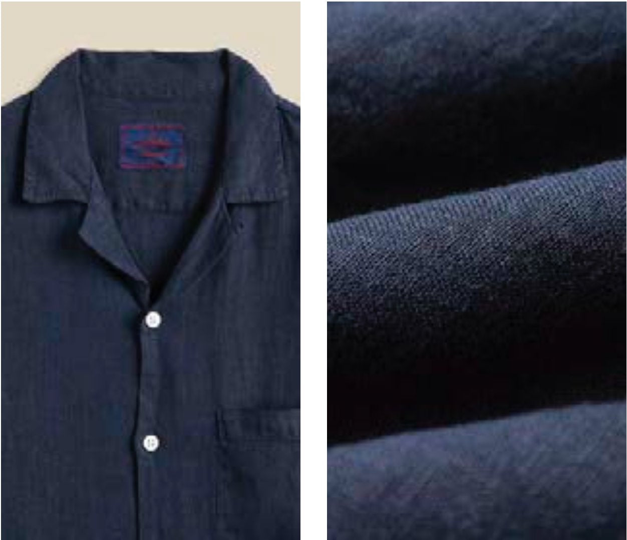 Portuguese Flannel LINEN CAMP COLLAR Hemd Herren Kurzarm-Hemd Portuguese Flannel