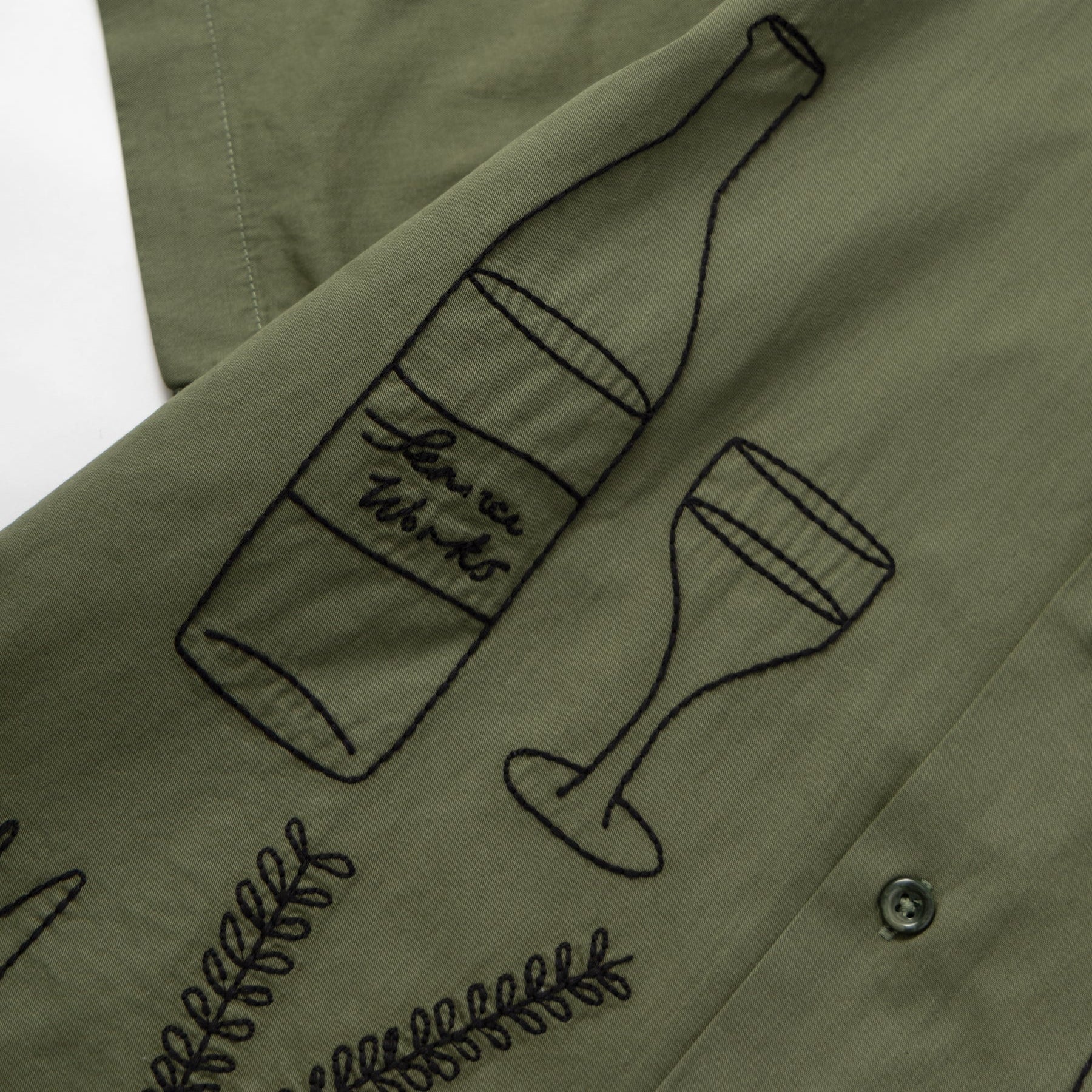 Service Works Light Twill Picnic Hemd Herren Kurzarm-Hemd Service Works