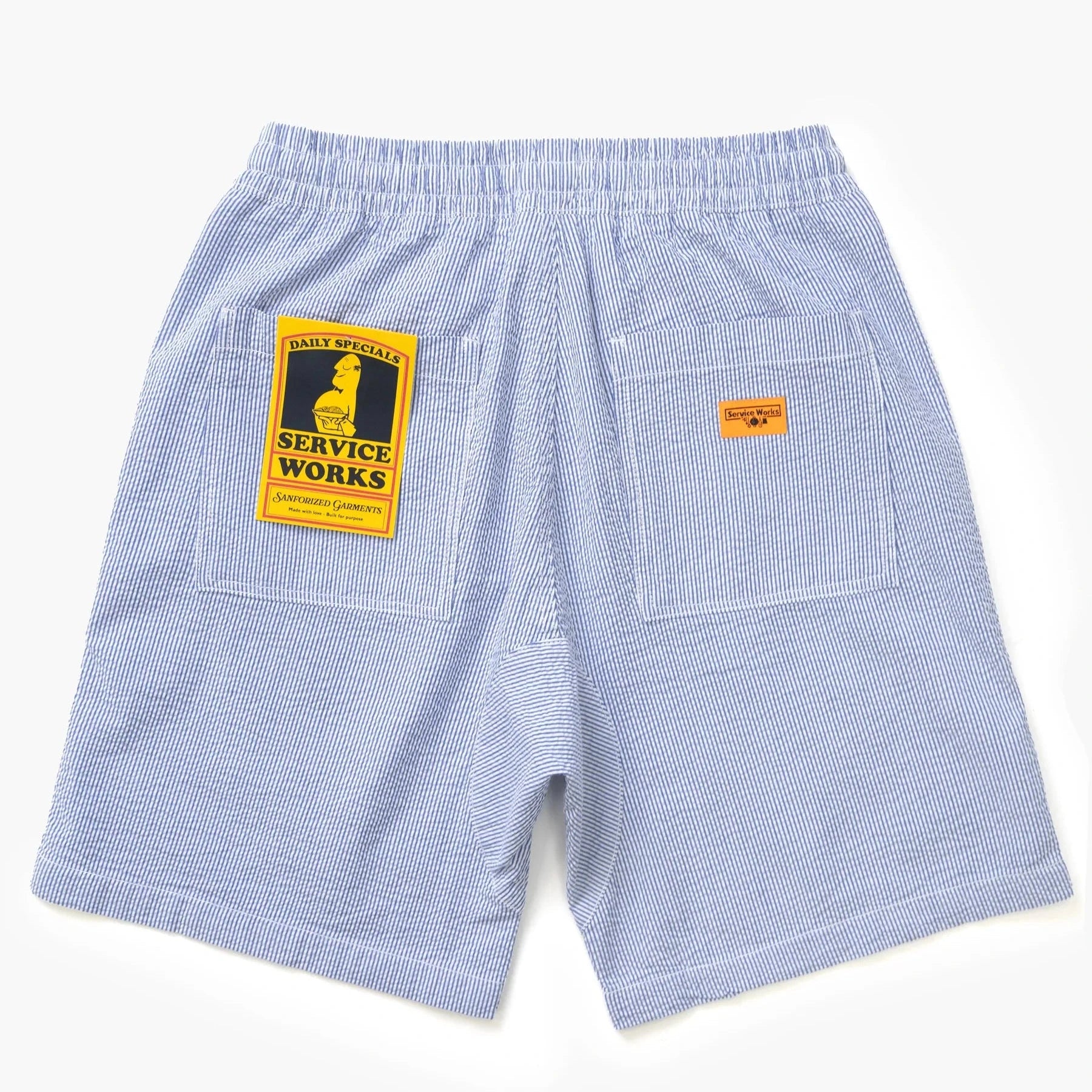 Service Works Seersucker Chef Shorts Herren Work-Short Service Works