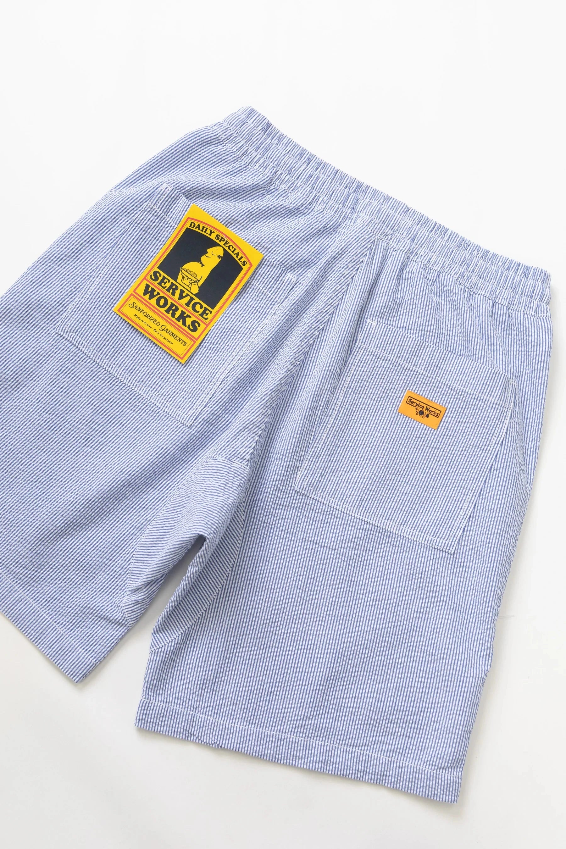 Service Works Seersucker Chef Shorts Herren Work-Short Service Works