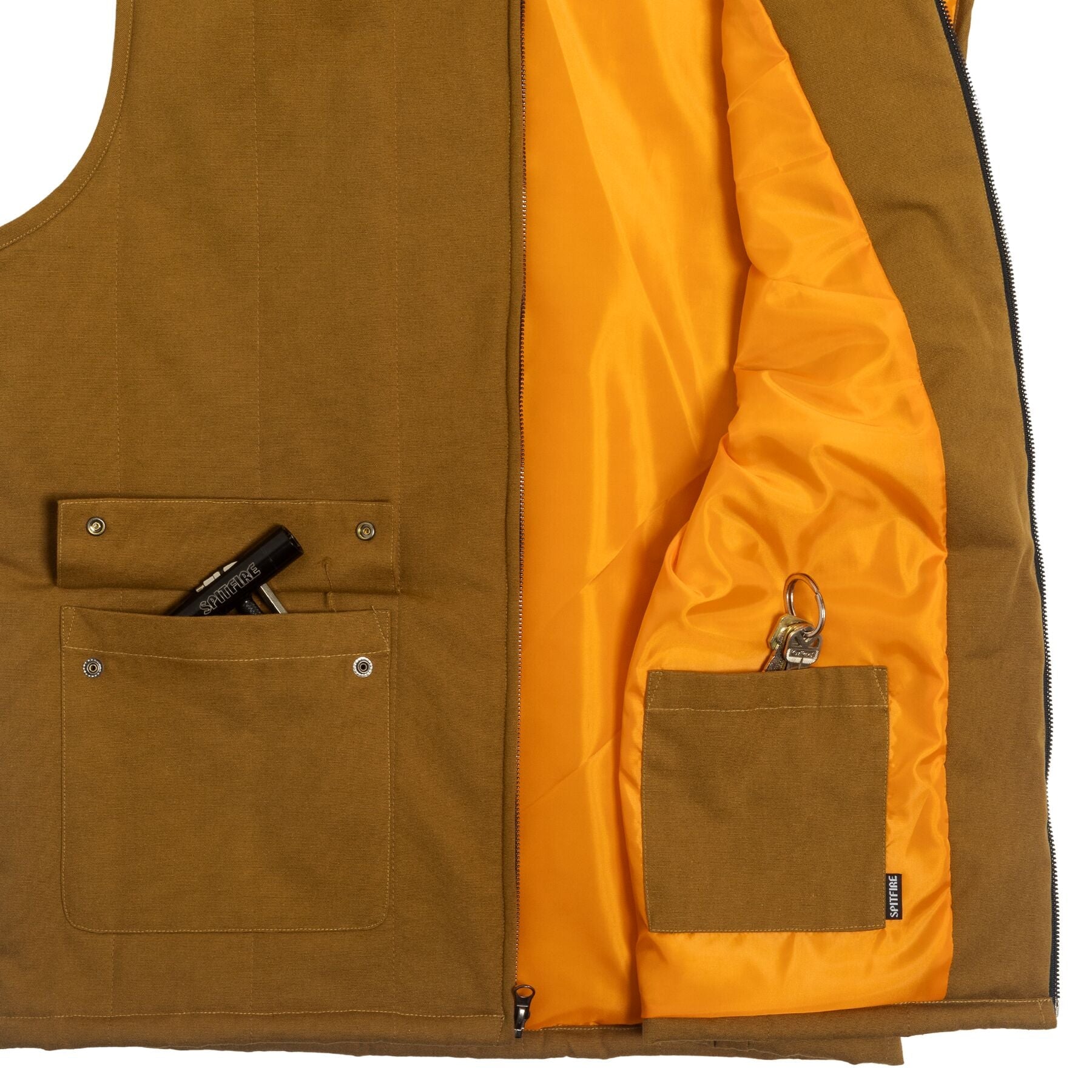 Spitfire Big Head Vest Tan Herren Weste Spitfire Wheels
