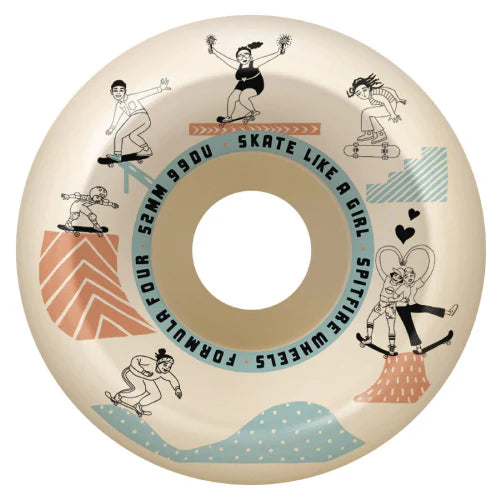 Spitfire Wheels Formular Four Skate Like A Girl 99Duro - 52mm Rollen Spitfire Wheels