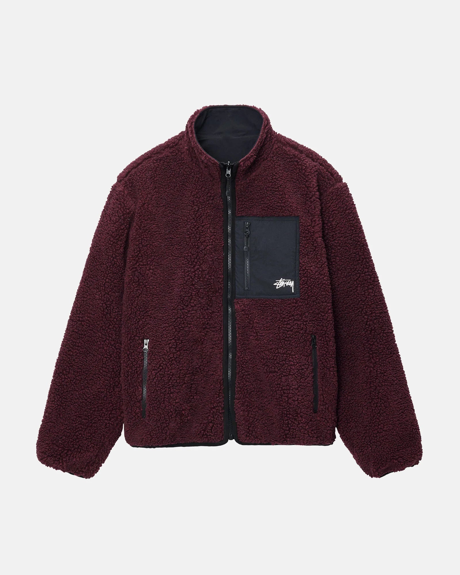 Stüssy Sherpa Reversible Jacket Unisex Fleece Stüssy