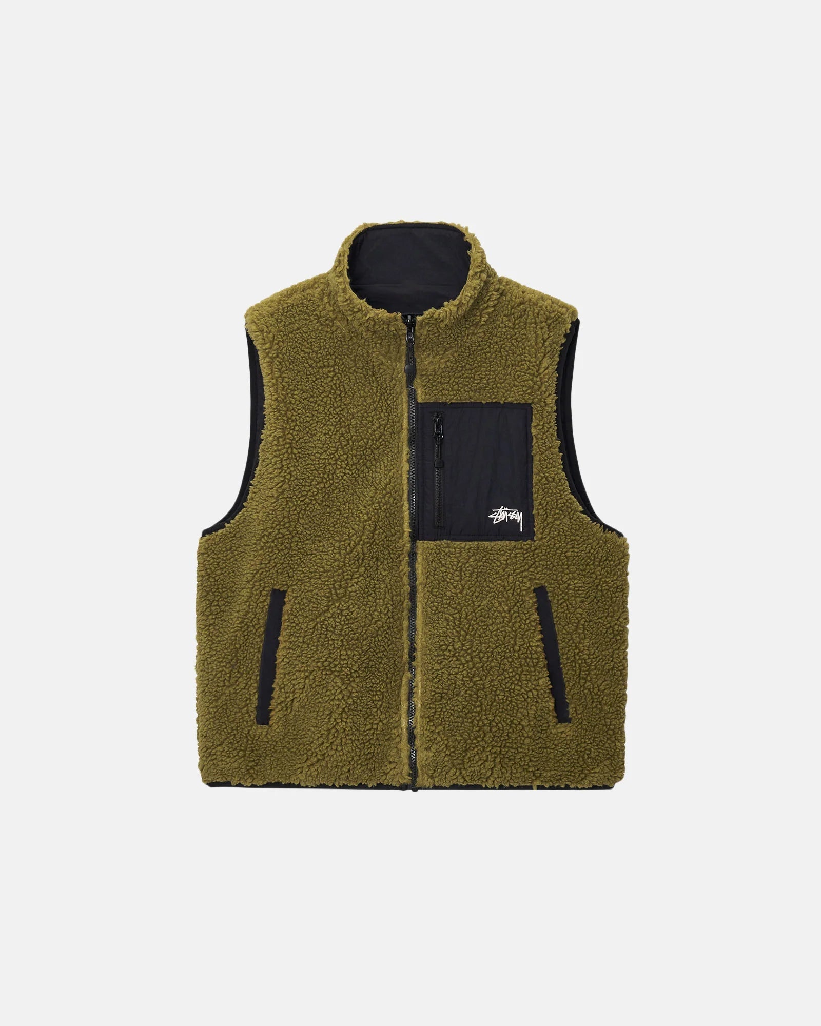 Stüssy Sherpa Reversible Vest Unisex Fleece Stüssy