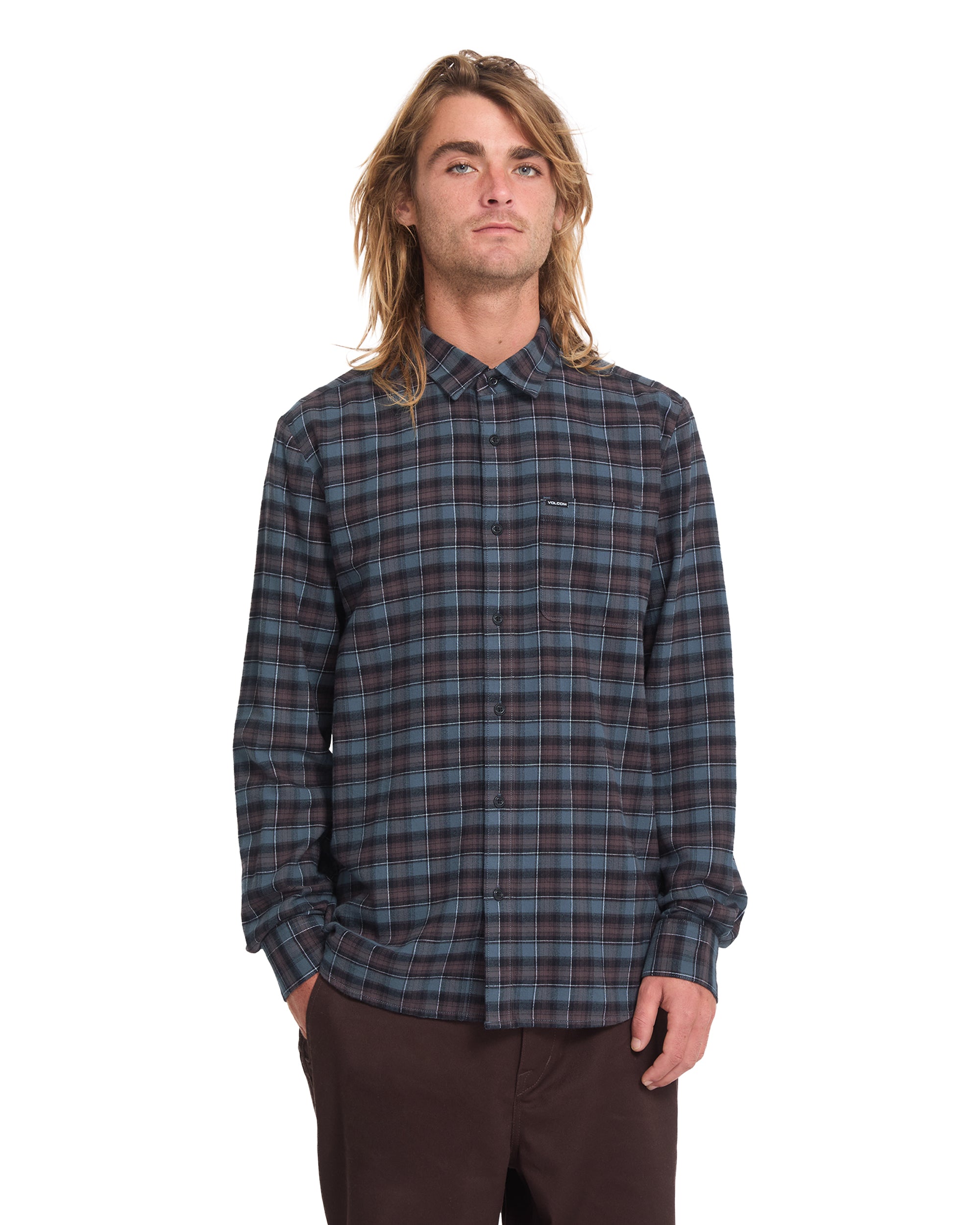 Caden Plaid LS Raisin Bild 1
