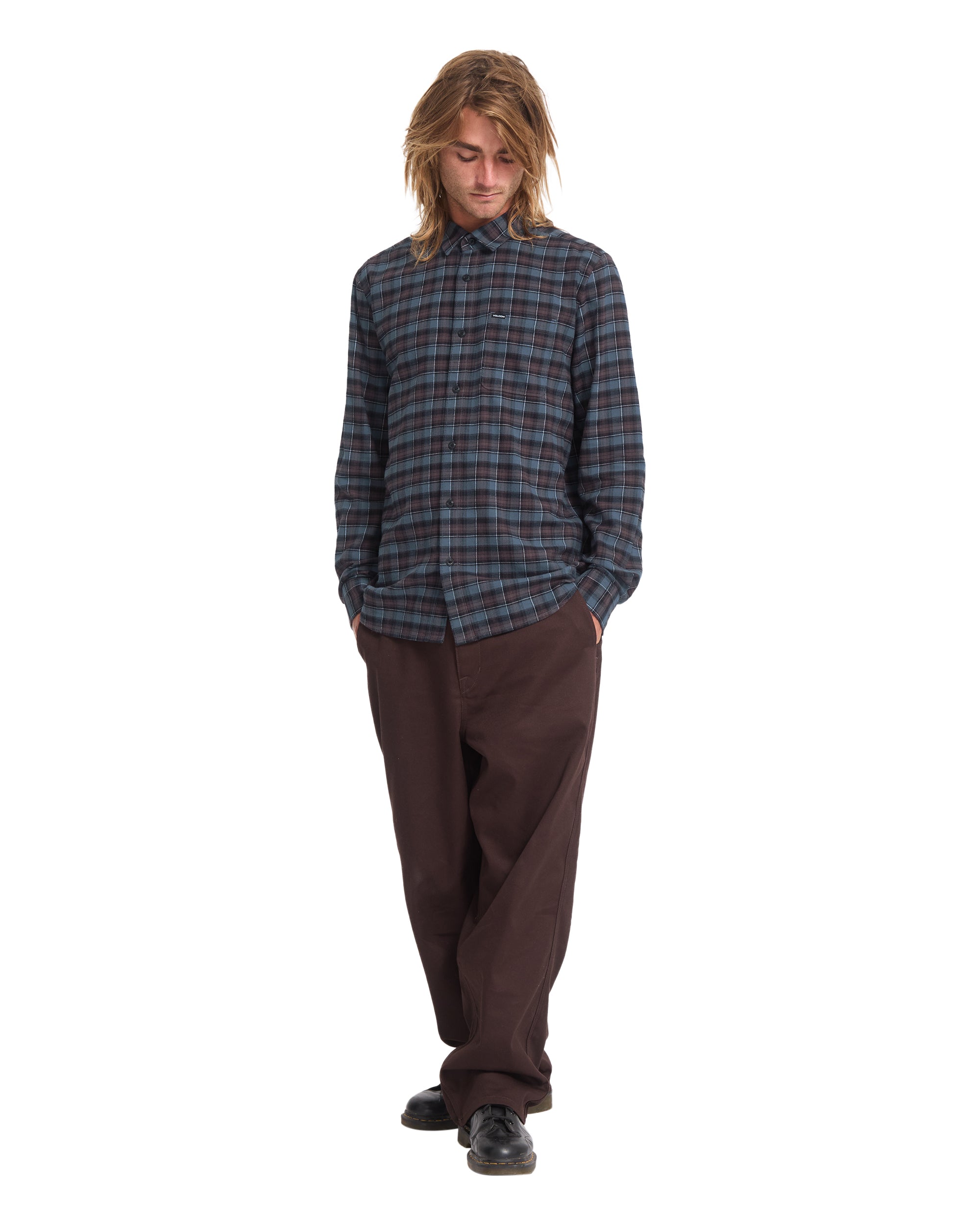 Caden Plaid LS Raisin Bild 5