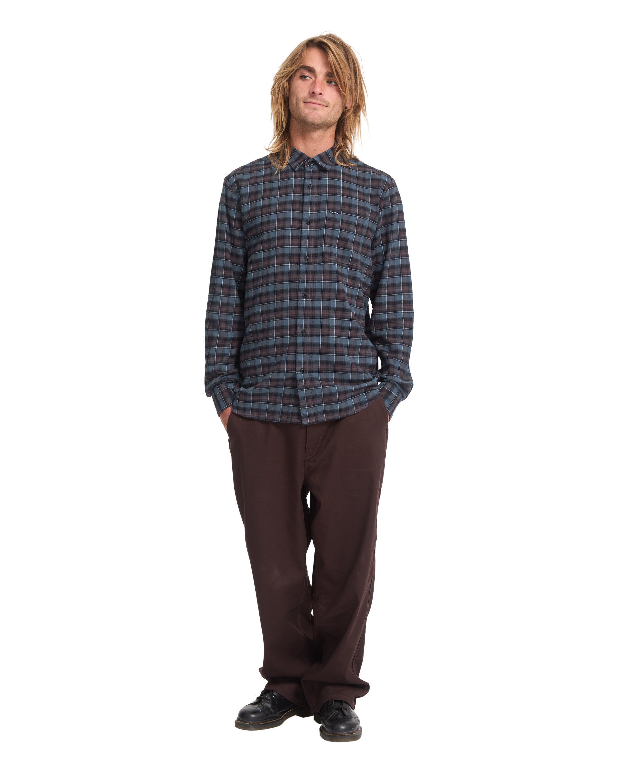 Caden Plaid LS Raisin Bild 6