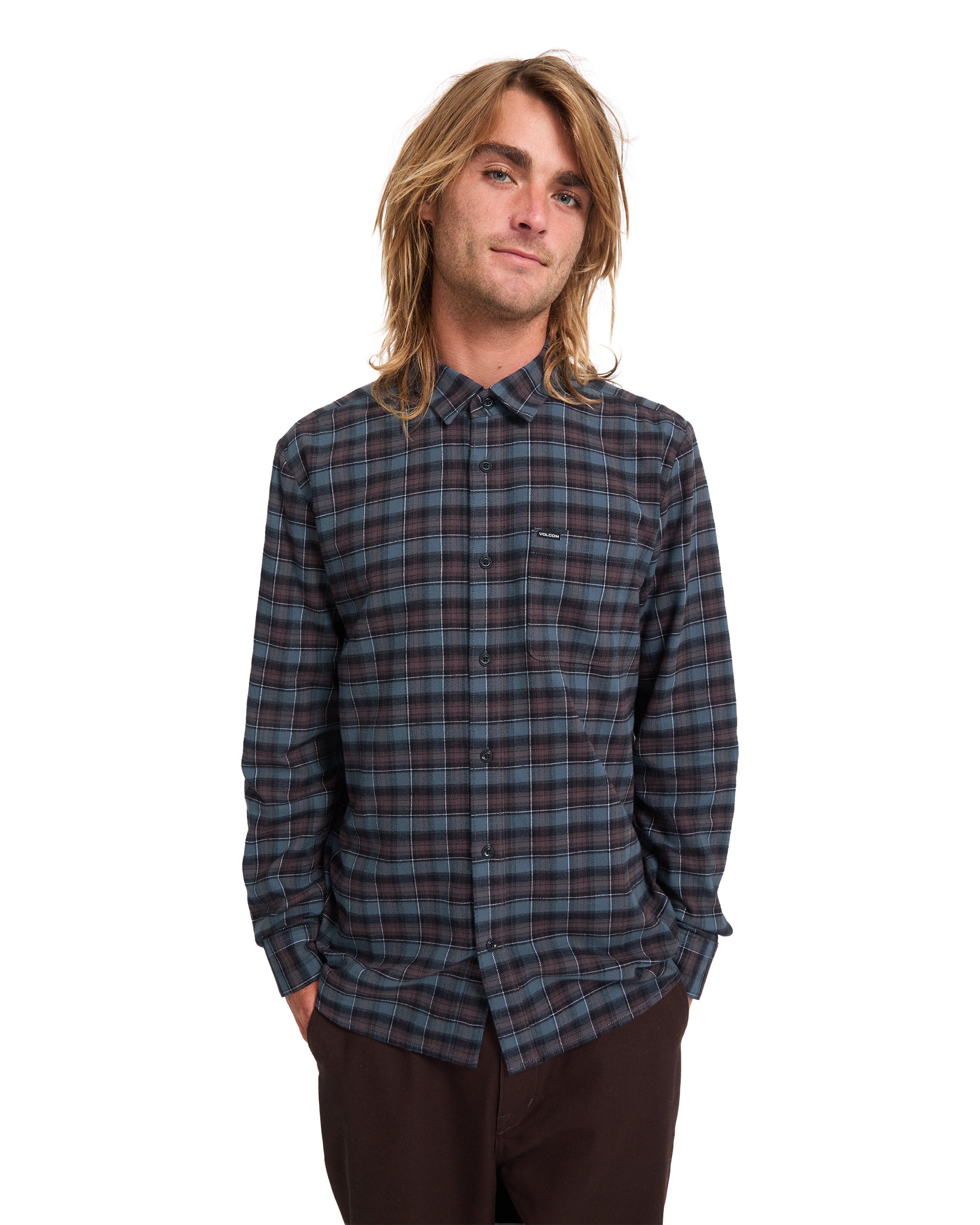 Caden Plaid LS Raisin Bild 7