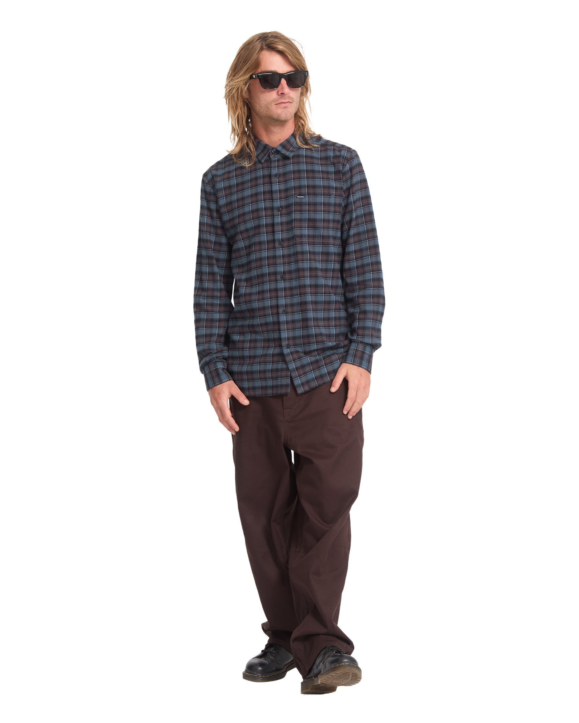 Caden Plaid LS Raisin Bild 9