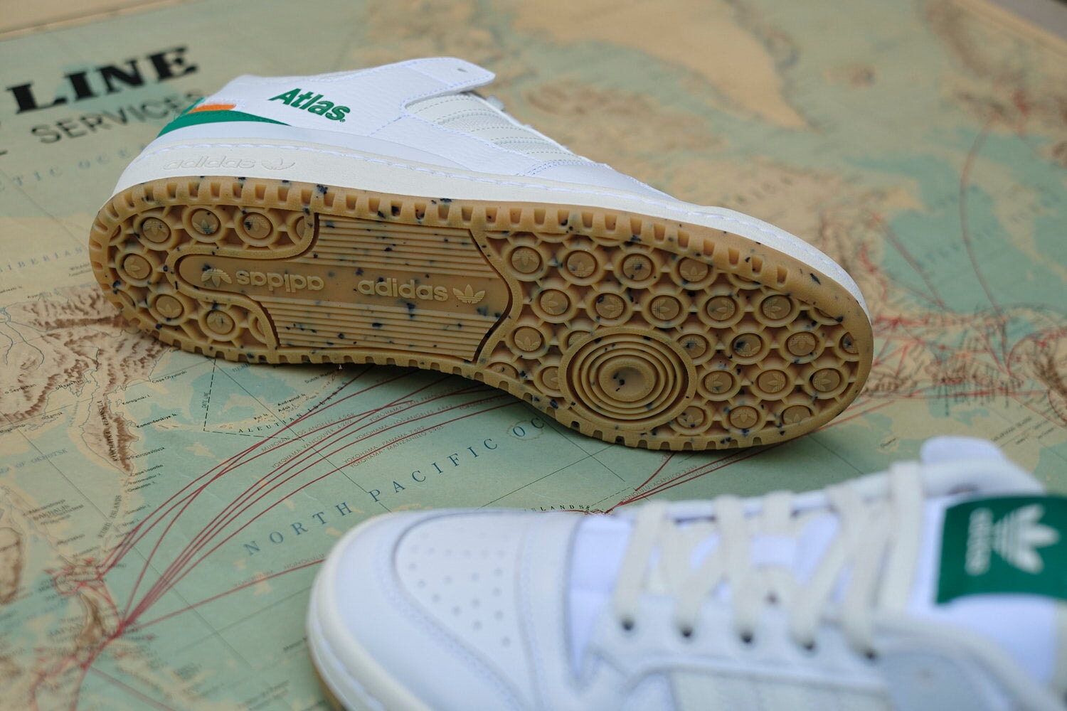 Adidas Atlas Forum ADV - White-Green-Orange Sneaker adidas Skateboarding