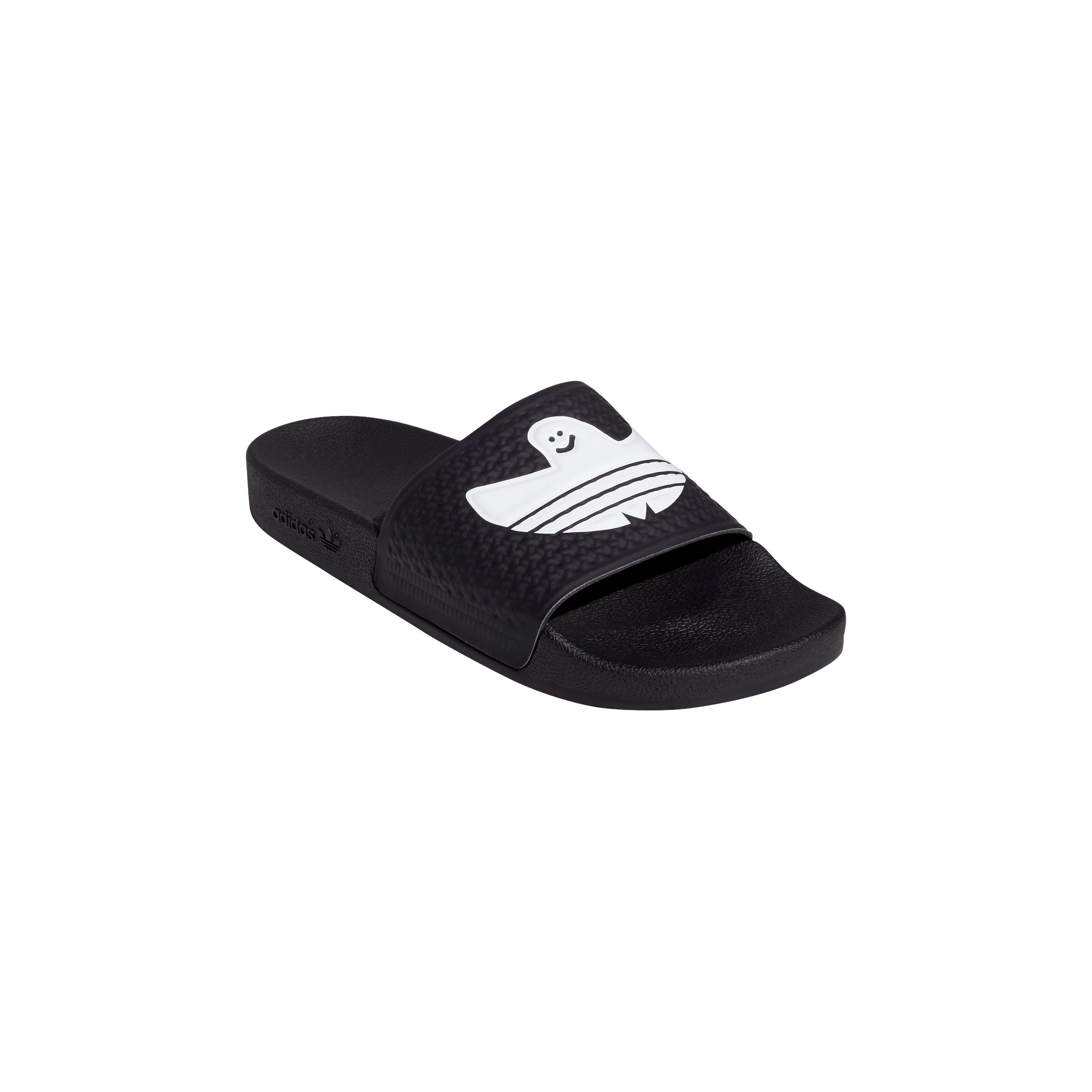 Adidas Shmoofoil Slide - Core Black-White-White Sandalen adidas Skateboarding