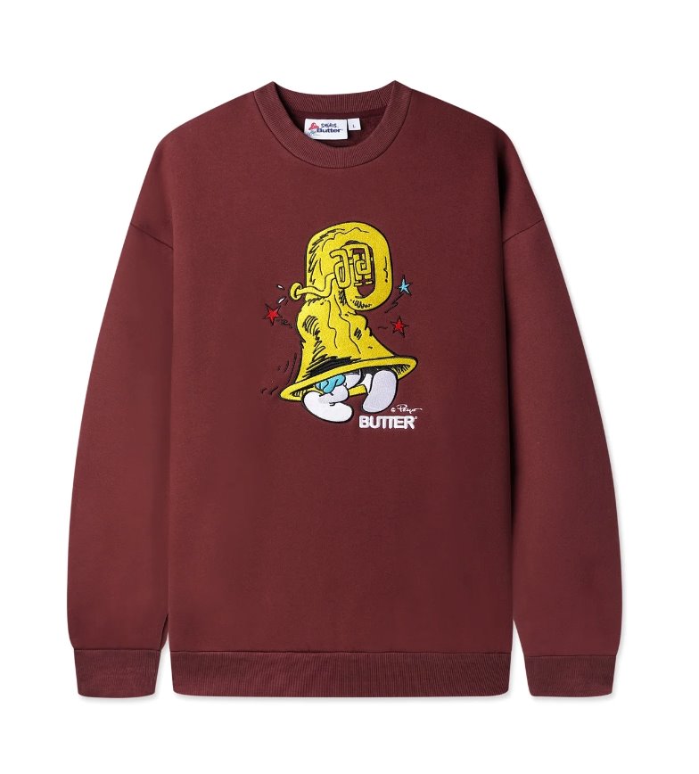Butter Goods Harmony Crewneck - Wine Crewneck Butter Goods
