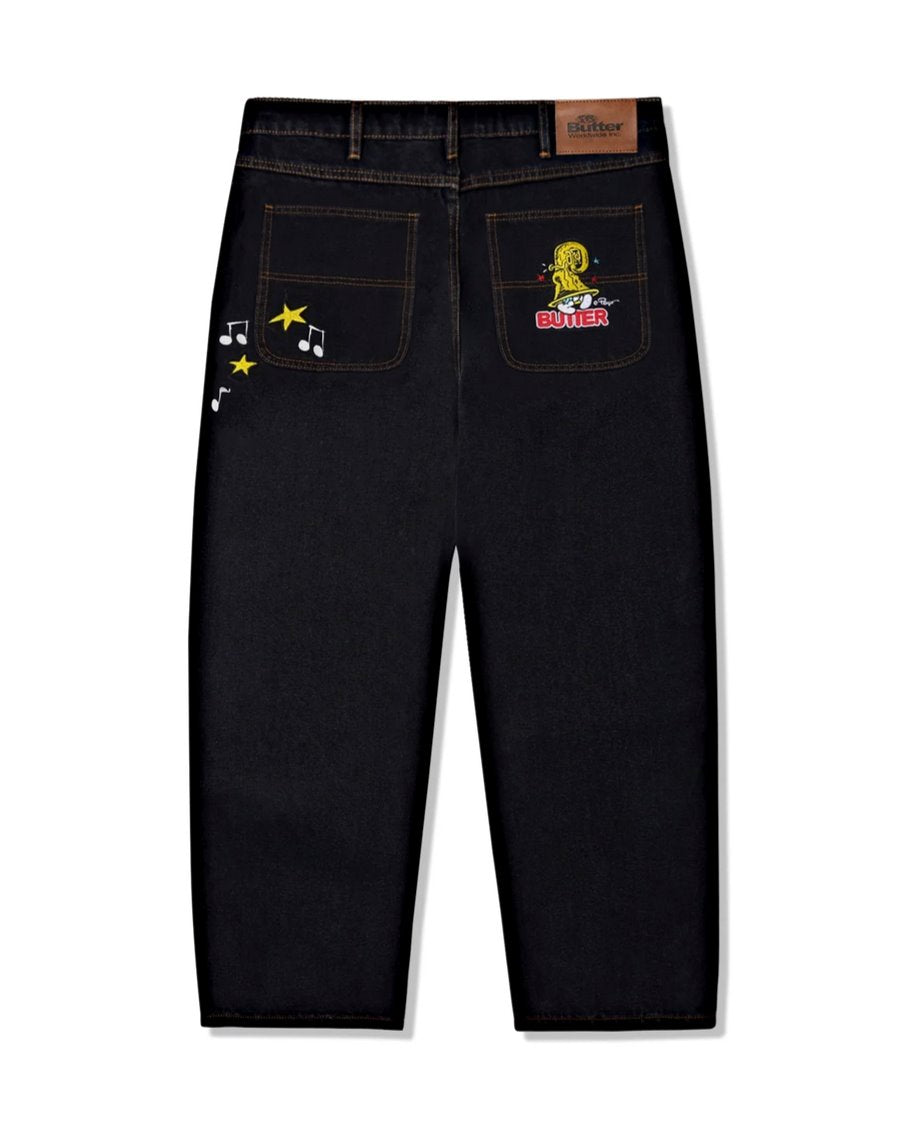 Butter Goods Harmony Denim Jean - Washed Black Hose Butter Goods