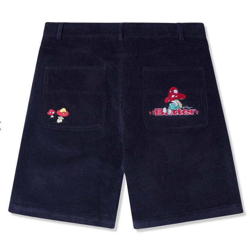 Butter Goods Mushroom Corduroy Shorts - Indigo Shorts Butter Goods