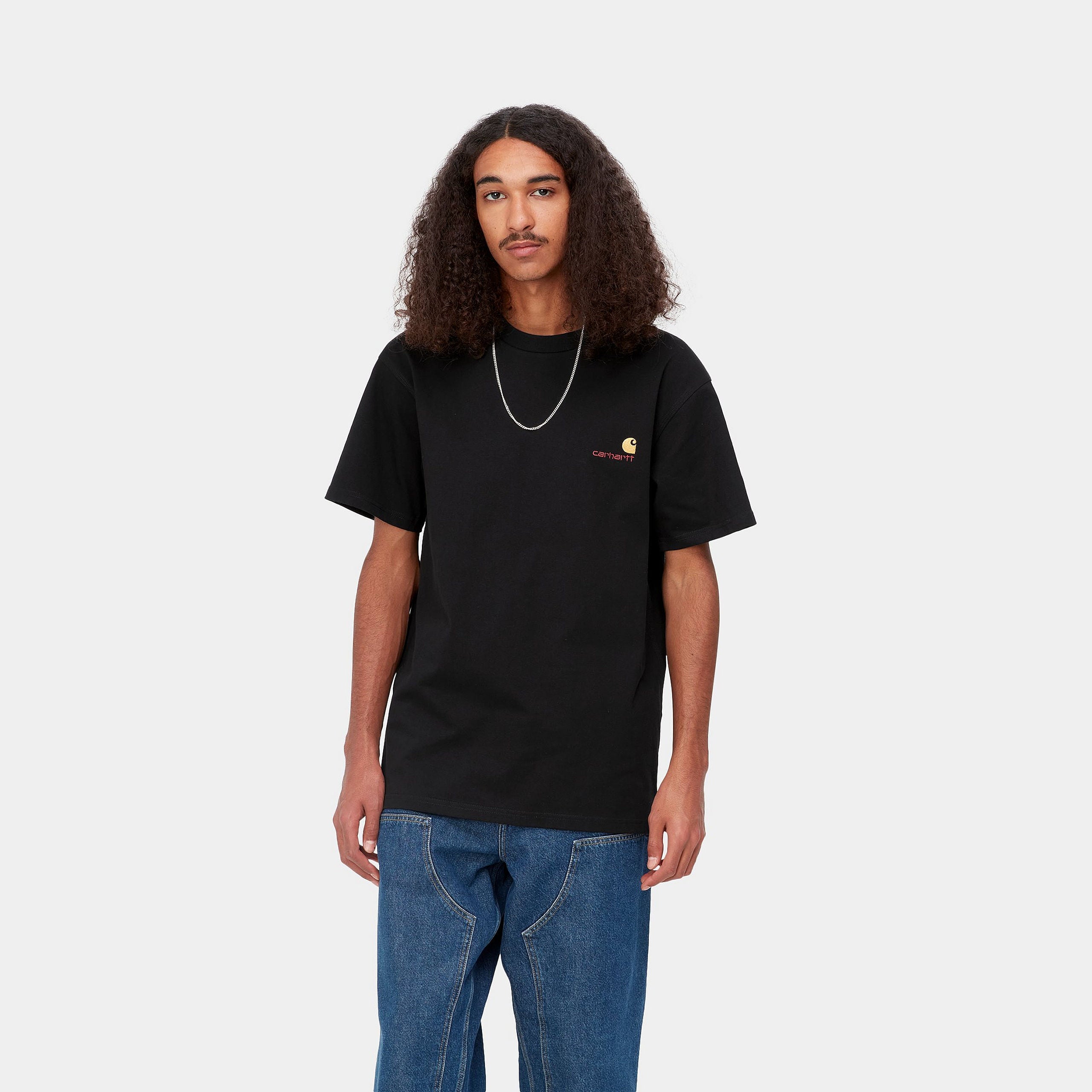 Carhartt WIP S-S American Script T-Shirt - Black T-Shirt Carhartt WIP