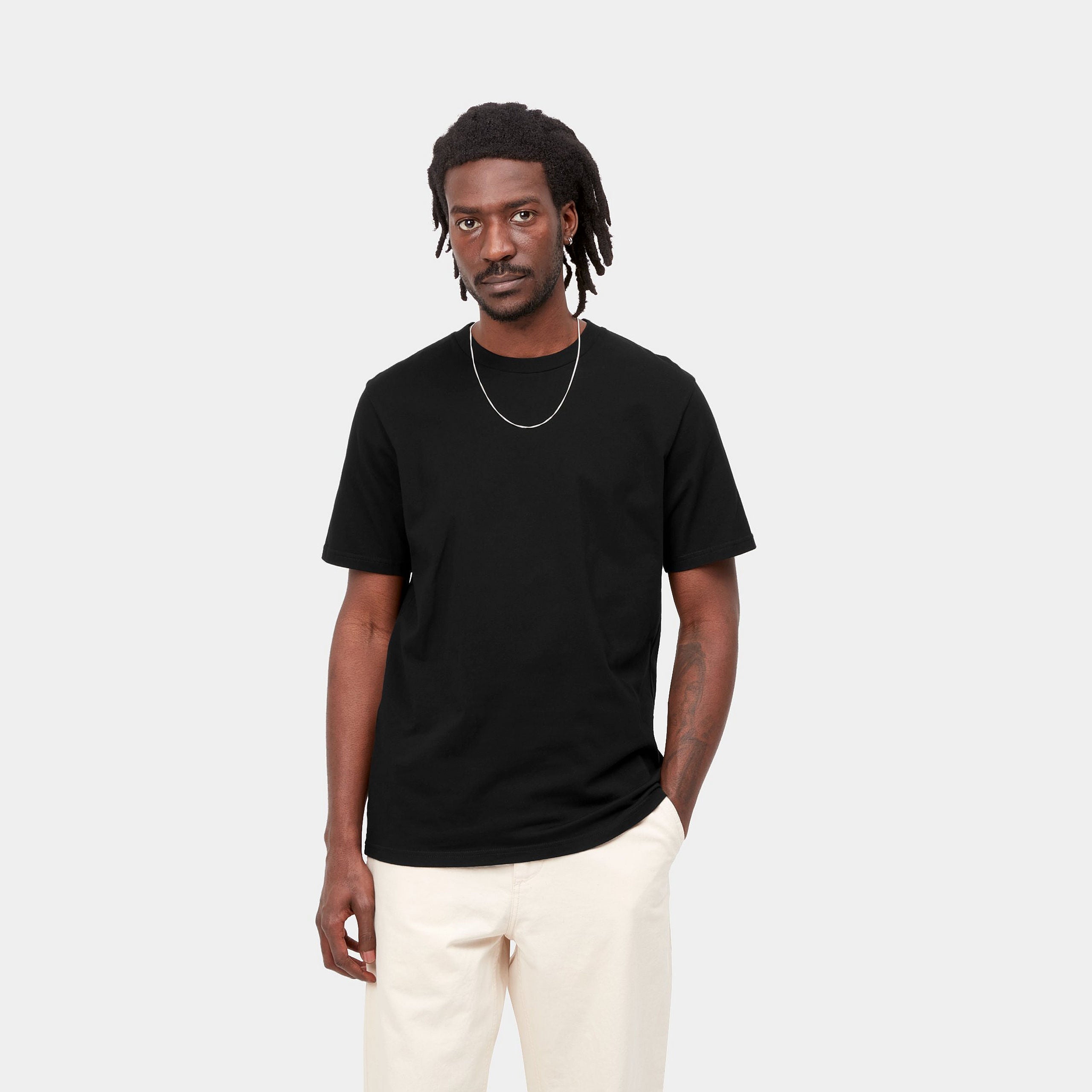 Carhartt WIP S-S Base T-Shirt - Black-White T-Shirt Carhartt WIP