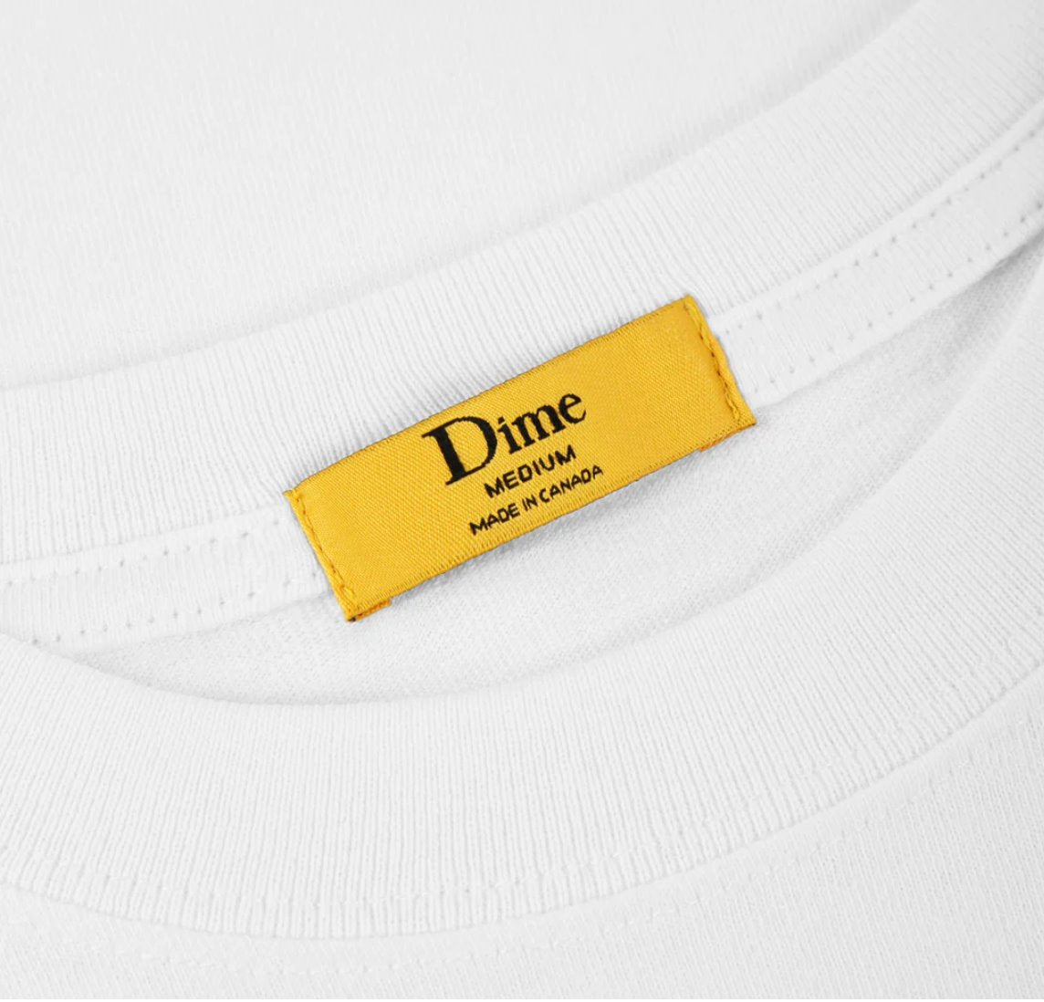 Dime Crest Human T-Shirt - White T-Shirt Dime MTL