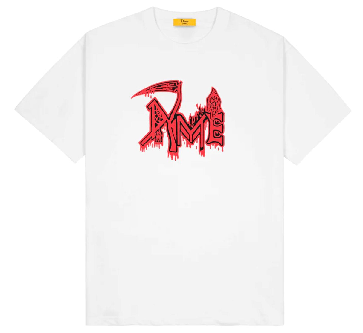 Dime Crest Human T-Shirt - White T-Shirt Dime MTL