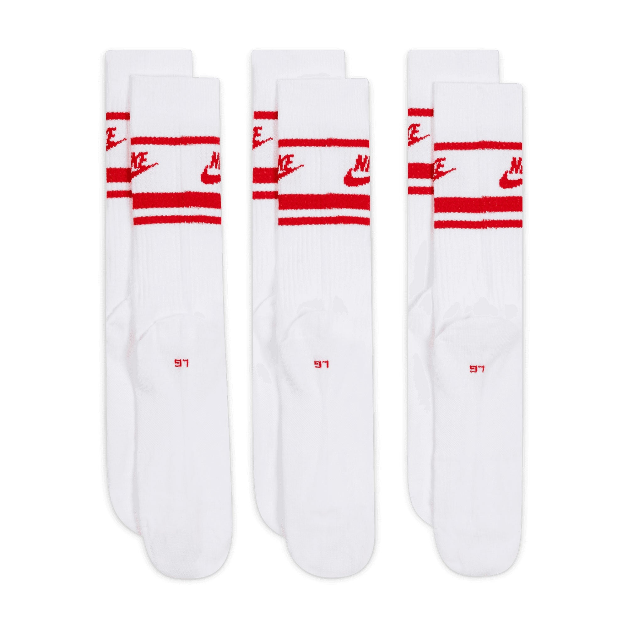 Nike SB Everyday Essential Socks - White-Red Nike Skateboarding