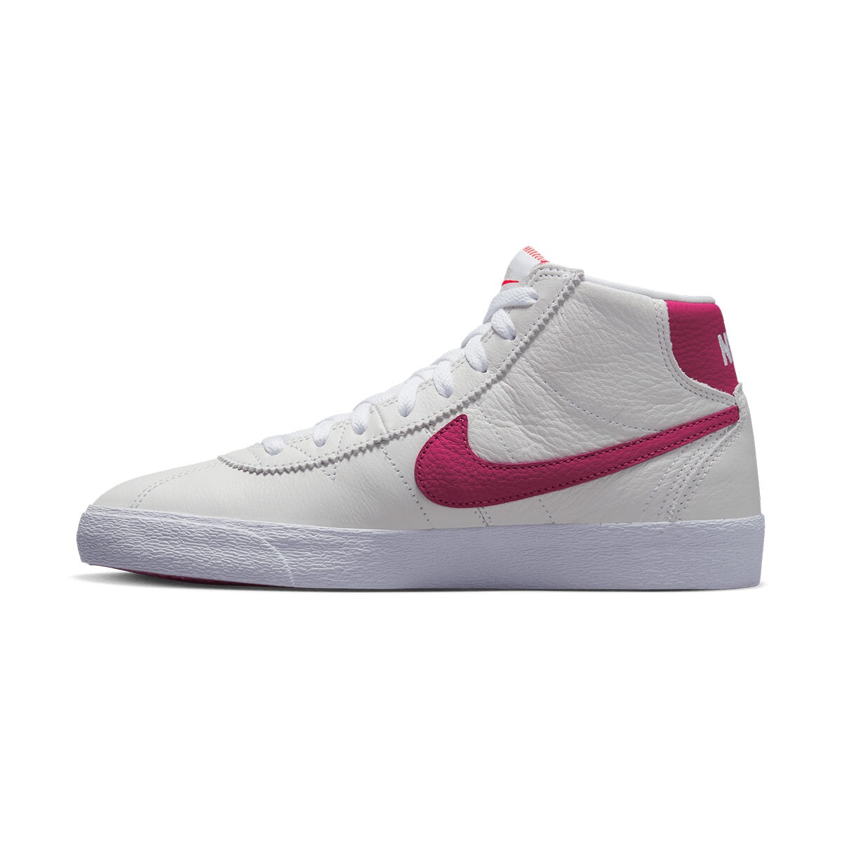 Nike SB Women Bruin High ISO - White-Sweet Beet Sneaker Nike Skateboarding