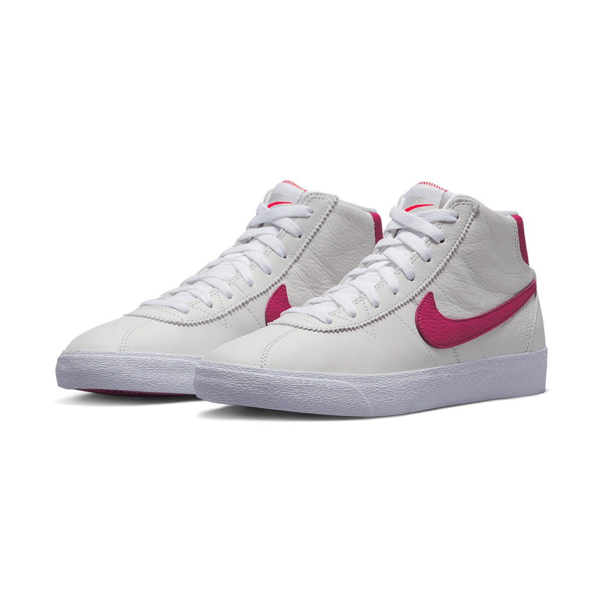Nike SB Women Bruin High ISO - White-Sweet Beet Sneaker Nike Skateboarding