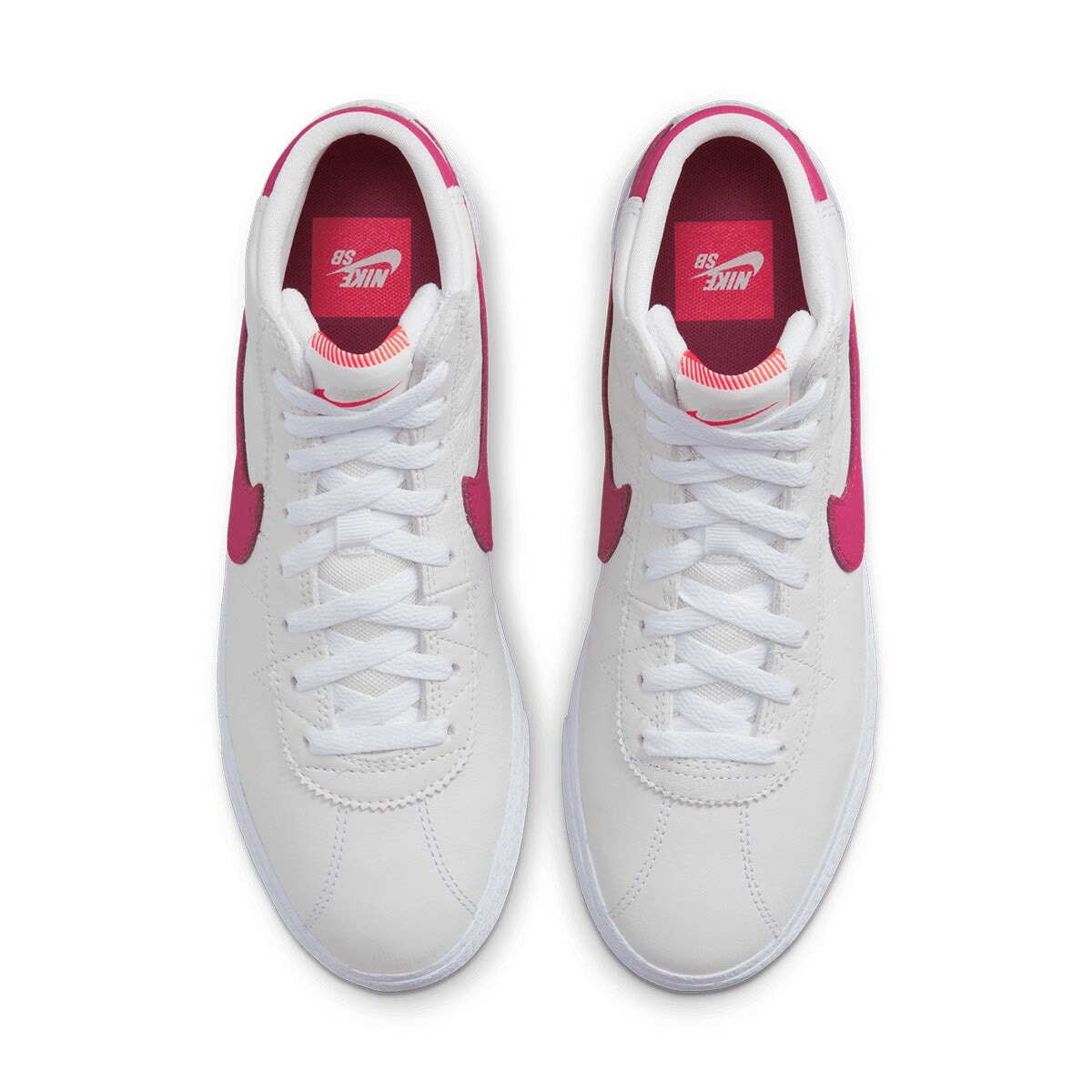 Nike SB Women Bruin High ISO - White-Sweet Beet Sneaker Nike Skateboarding